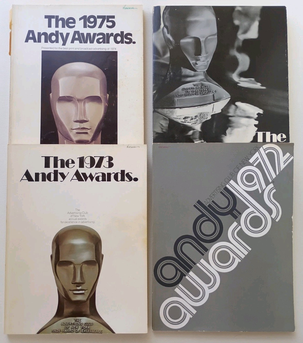 VINTAGE 1970S ANDY AWARDS ADVERTISING CLUB OF NEW YORK BOOKS LOT OF 4 VINTAGE 1970S ANDY AWARDS ADVERTISING CLUB OF NEW YORK BOOKS LOT OF 4
