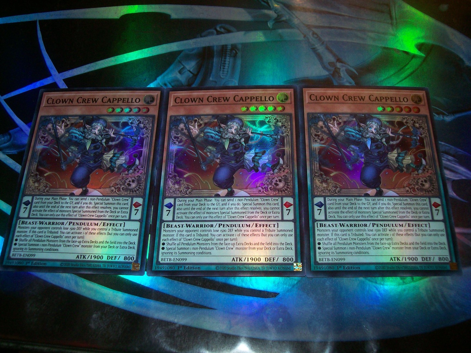 3x Clown Crew Cappello 1st Edition Super Rare BETB-EN099 Yu-Gi-Oh 3x Clown Crew Cappello 1st Edition Super Rare BETB-EN099 Yu-Gi-Oh