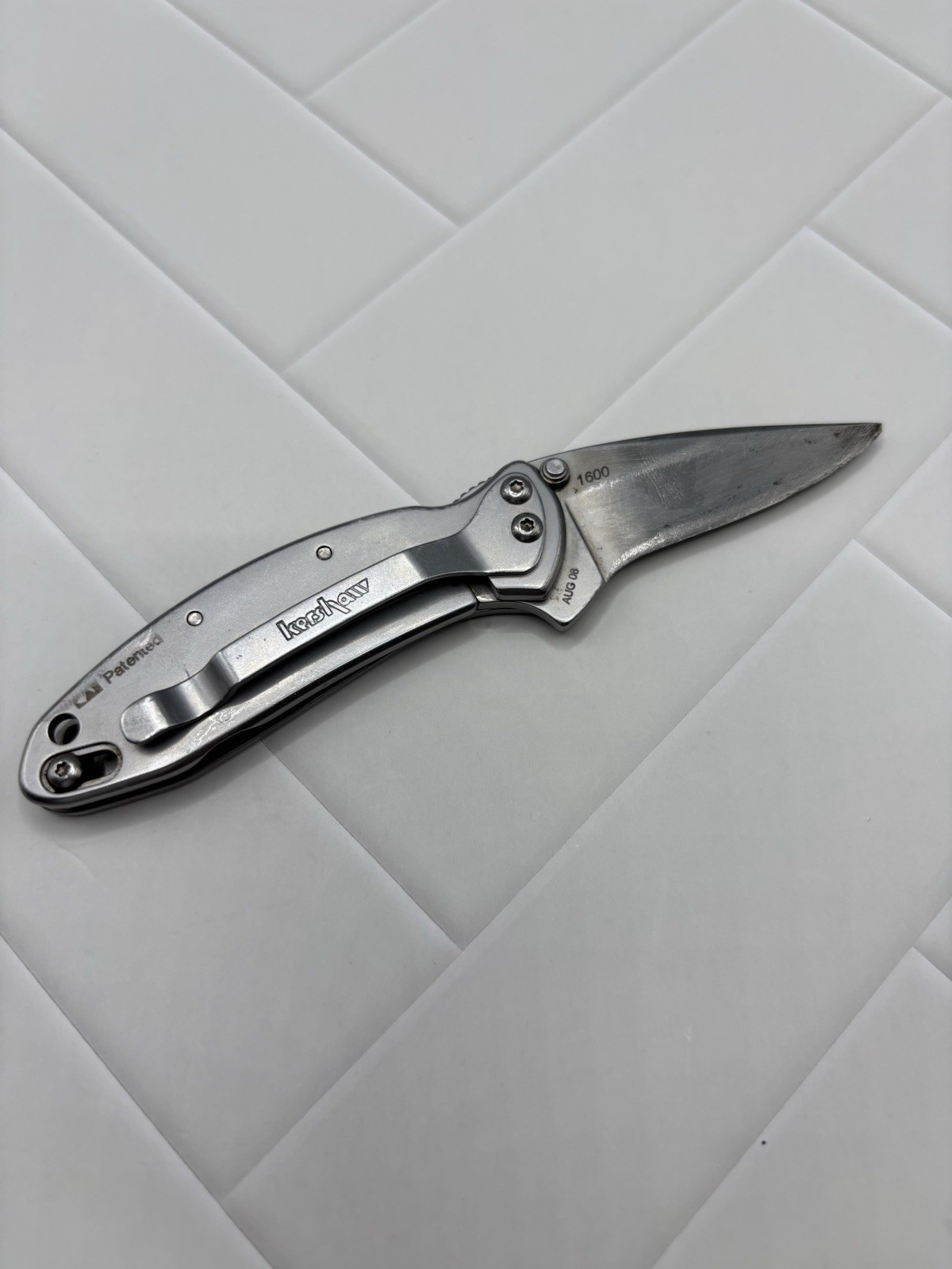 Kershaw 1600 Pocket Knife Chive Ken Onion Design Assisted Stainless Steel USA
