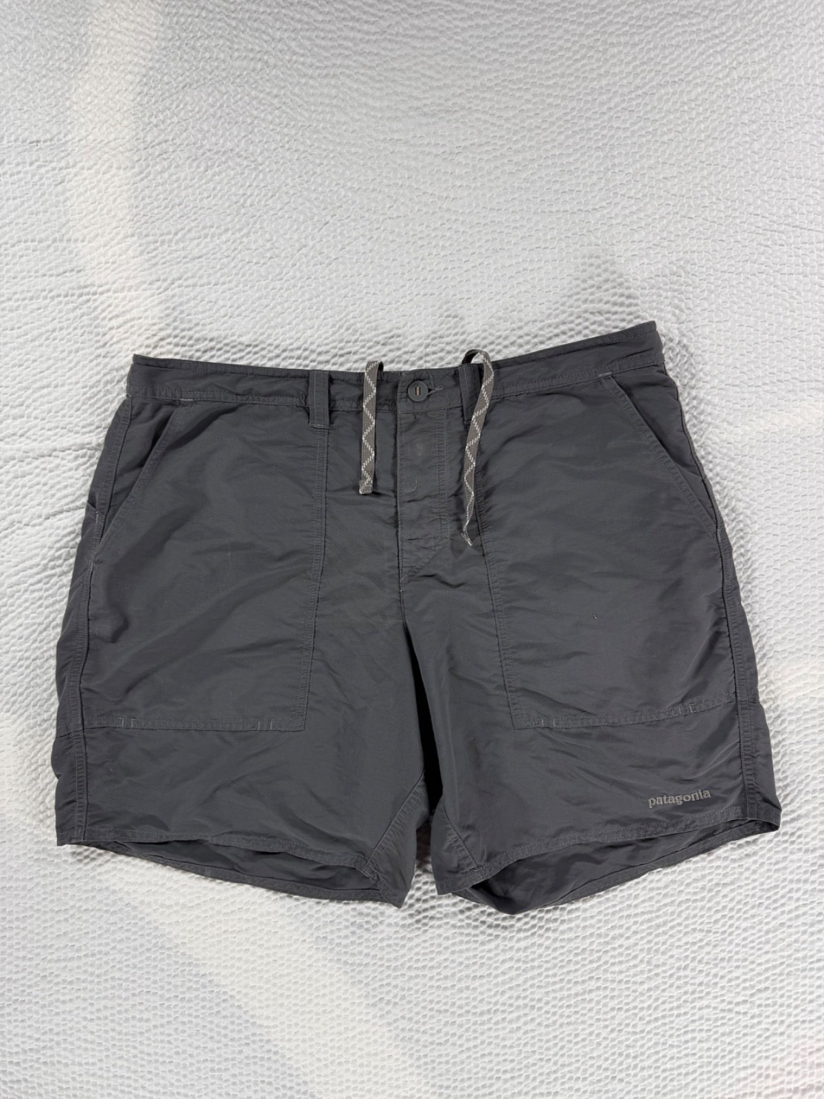 Patagonia Shorts Mens 36x8 Gray Wavefarer Stand Up Hiking Outdoor Drawstring Patagonia Shorts Mens 36x8 Gray Wavefarer Stand Up Hiking Outdoor Drawstring