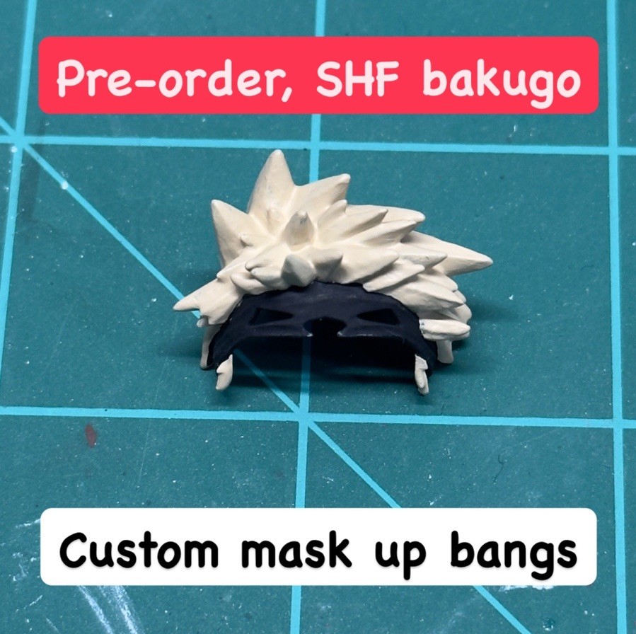Custom Mask Up Bangs For Shf Bakugo (PRE-ORDER)