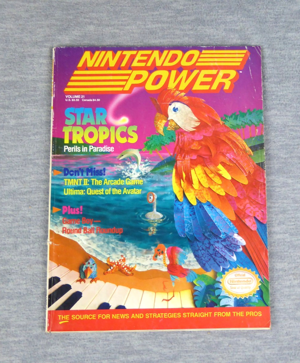 Nintendo Power Volume 21 Video Game Magazine February 1991 Star Tropics TMNT II