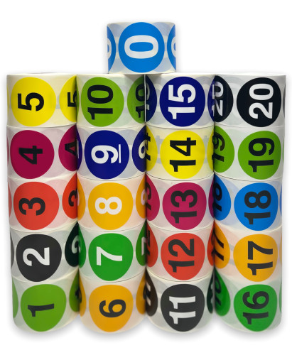 Numbers 1 thru 10 Inventory Control Stickers | 2\