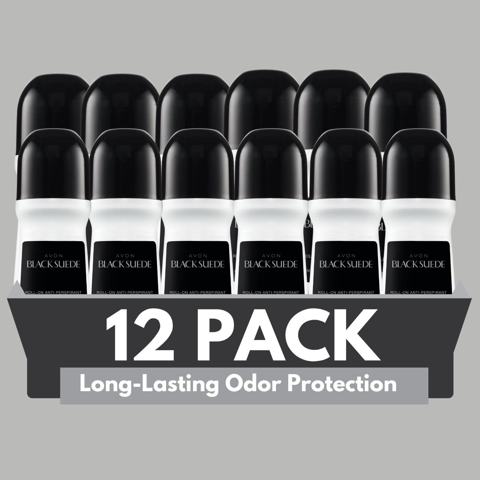 Avon Black Suede Antiperspirant Deodorant, Long-Lasting 2.6 fl oz (12-Pack) Avon Black Suede Antiperspirant Deodorant, Long-Lasting 2.6 fl oz (12-Pack)