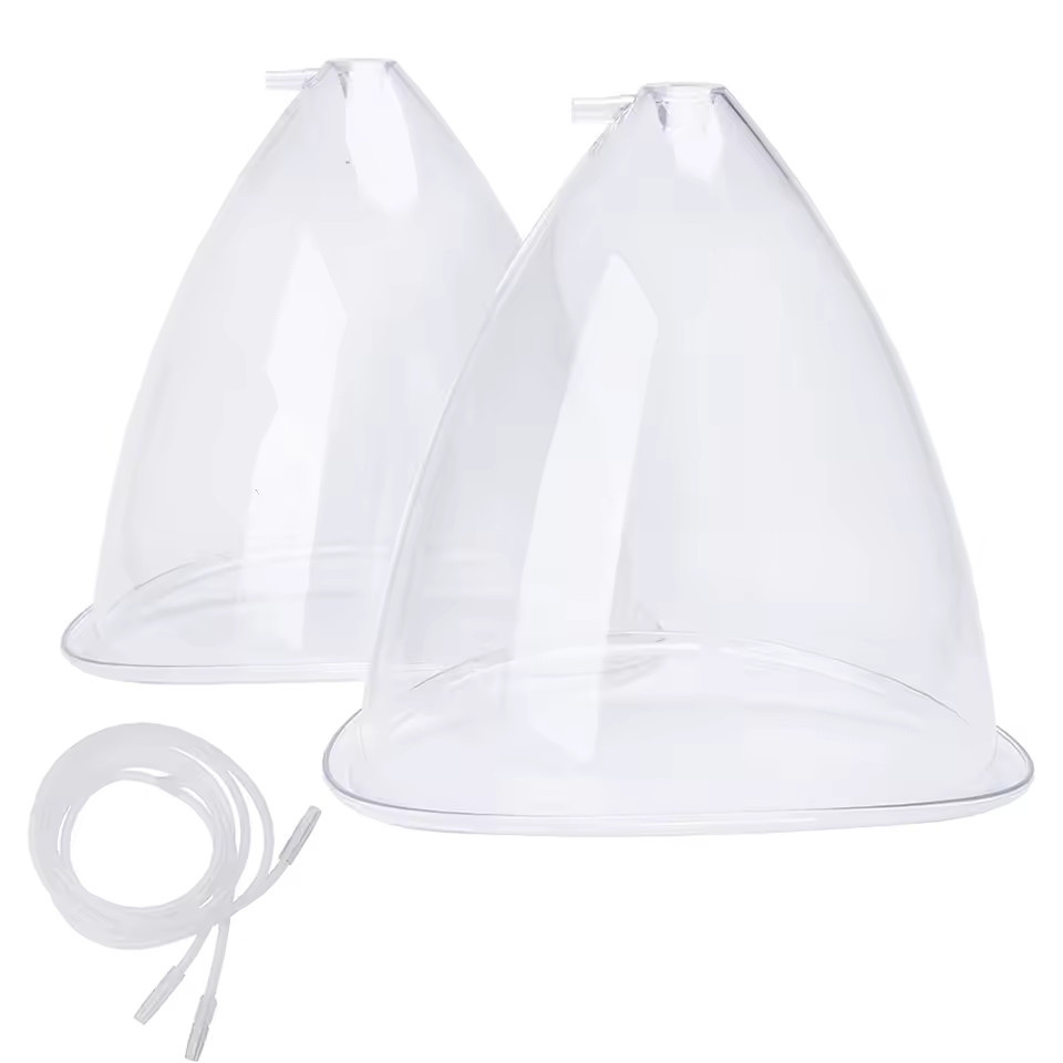 2PCS Vacuum Cupping Massage Cups Set 180/150ml Silicone Body Therapy Suction  💆