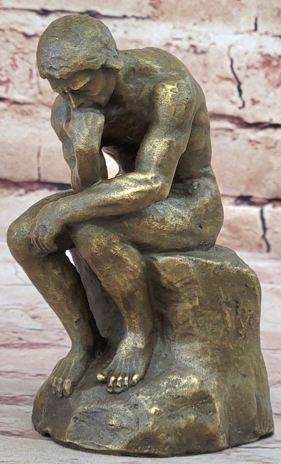 Auguste Rodin THE THINKER Statue Sculpture Figure with Bronze Patina Sale Deco