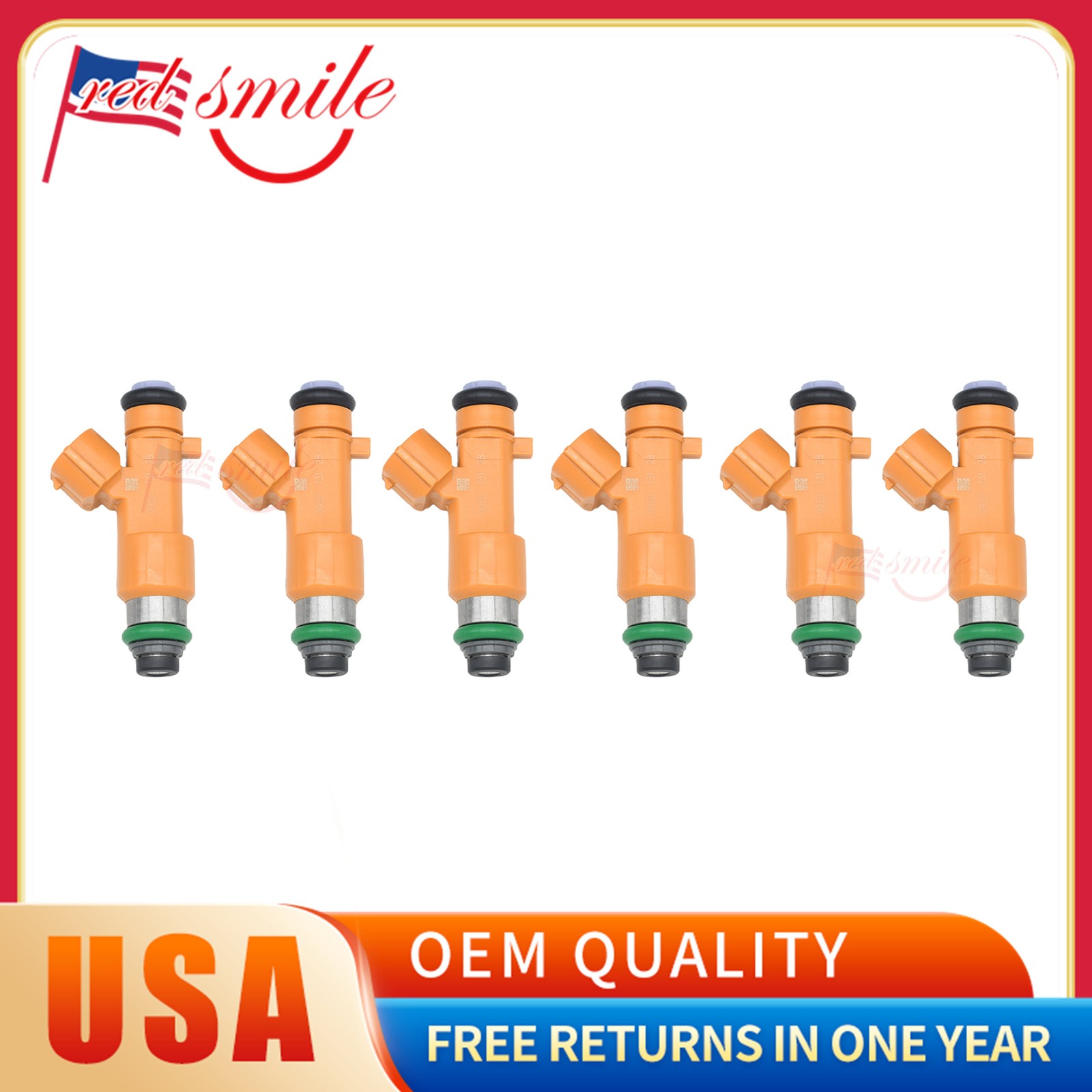 NEW Set of 6 Fuel Injectors For 2008-2013 Infiniti G37 3.7L USA