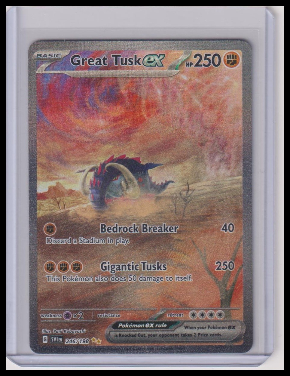 SV01: Scarlet & Violet Base Set #246/198 Great Tusk ex SV01: Scarlet & Violet Base Set #246/198 Great Tusk ex