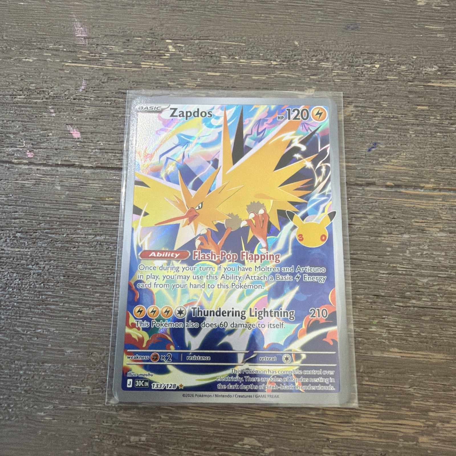Zapdos 133/128 Me: 30th Celebration Holo