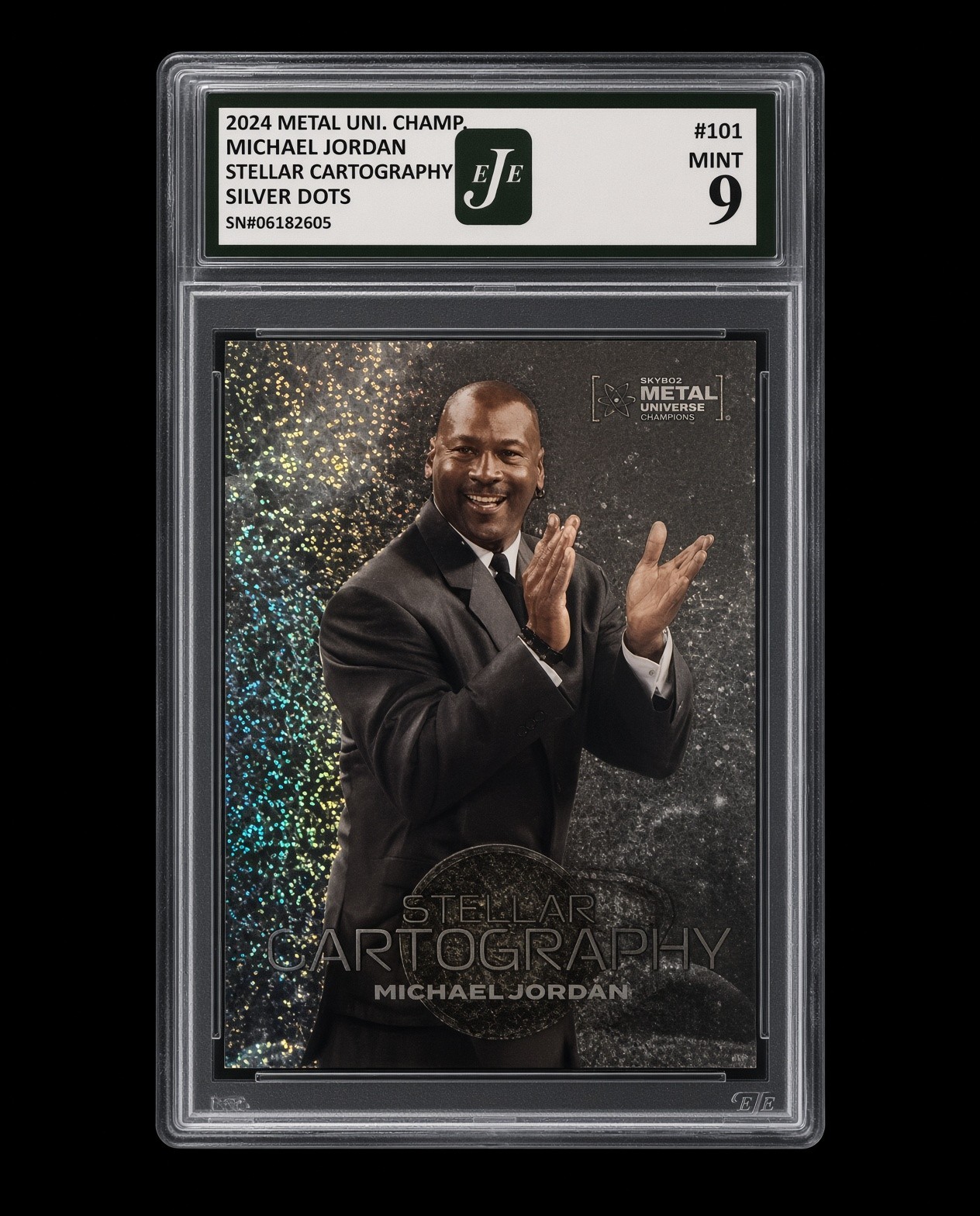 2024 Skybox Metal Universe Champions - Silver Dots Michael Jordan /299 EJE 9 PSA