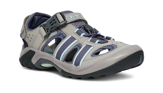 Teva Women\'s Omnium Grey/Blue Hiking Sandals Water Shoes - NEW