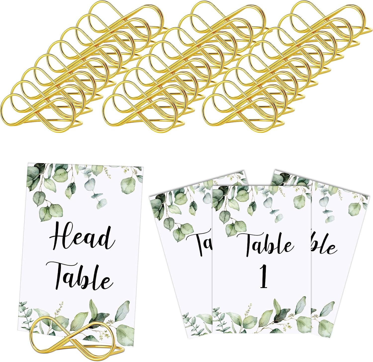 Marspark 26 Sets Wedding Table Numbers with Gold Table Holders,Black