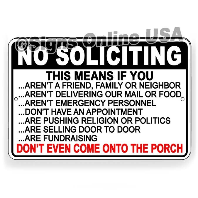 No Soliciting Do Not Disturb Do Not Knock No Trespassing Go Away Sign Or Decal