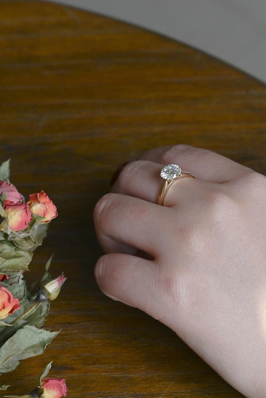 Rare 4.70 CT Certified Round White Diamond Solitaire Ring 14K Yellow Gold Plated