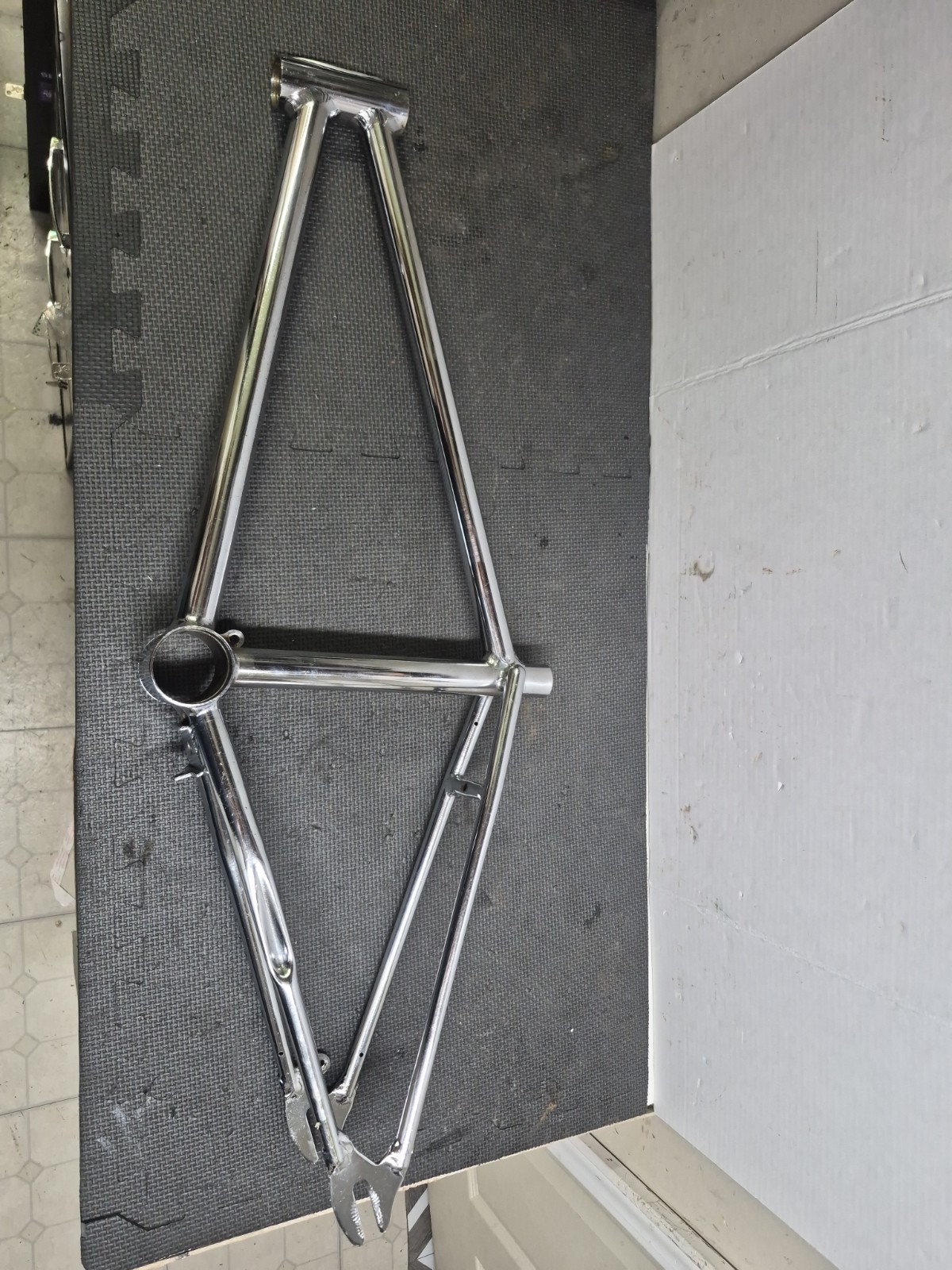 Vintage 1977 Schwinn Competition Scrambler Chrome Bicycle Frame Old School Bmx Vintage 1977 Schwinn Competition Scrambler Chrome Bicycle Frame Old School Bmx