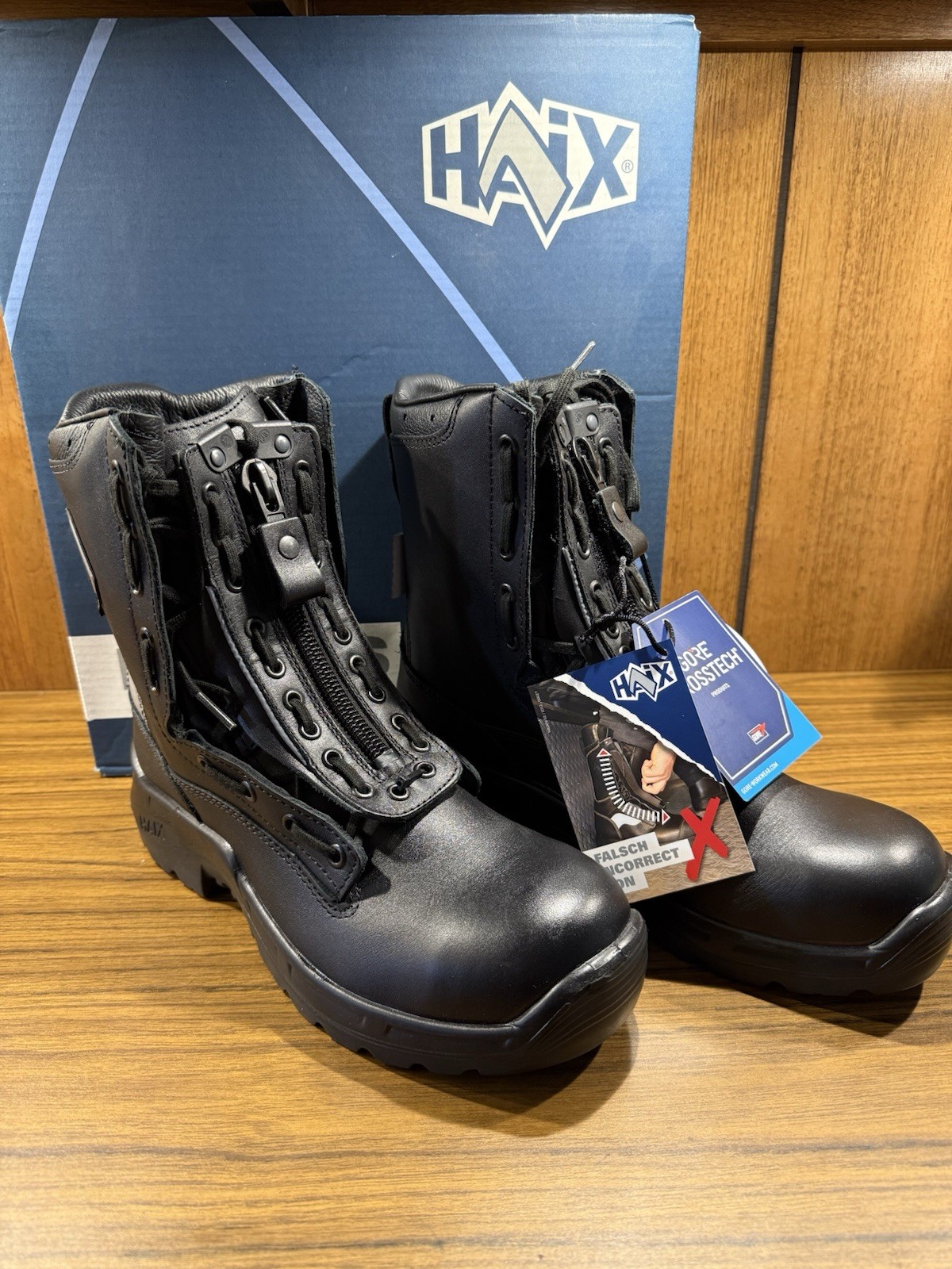 HAIX AIRPOWER R2 SIZE 10 EMS FIRE WORK STEEL TOE BOOTS SIZE 10 MEDIUM