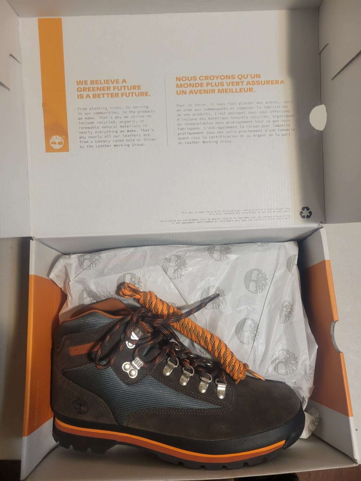 Timberland x AE Euro Hiker Boots Men Sz 12 Dark Brown Green Suede Mid Lace Ankle