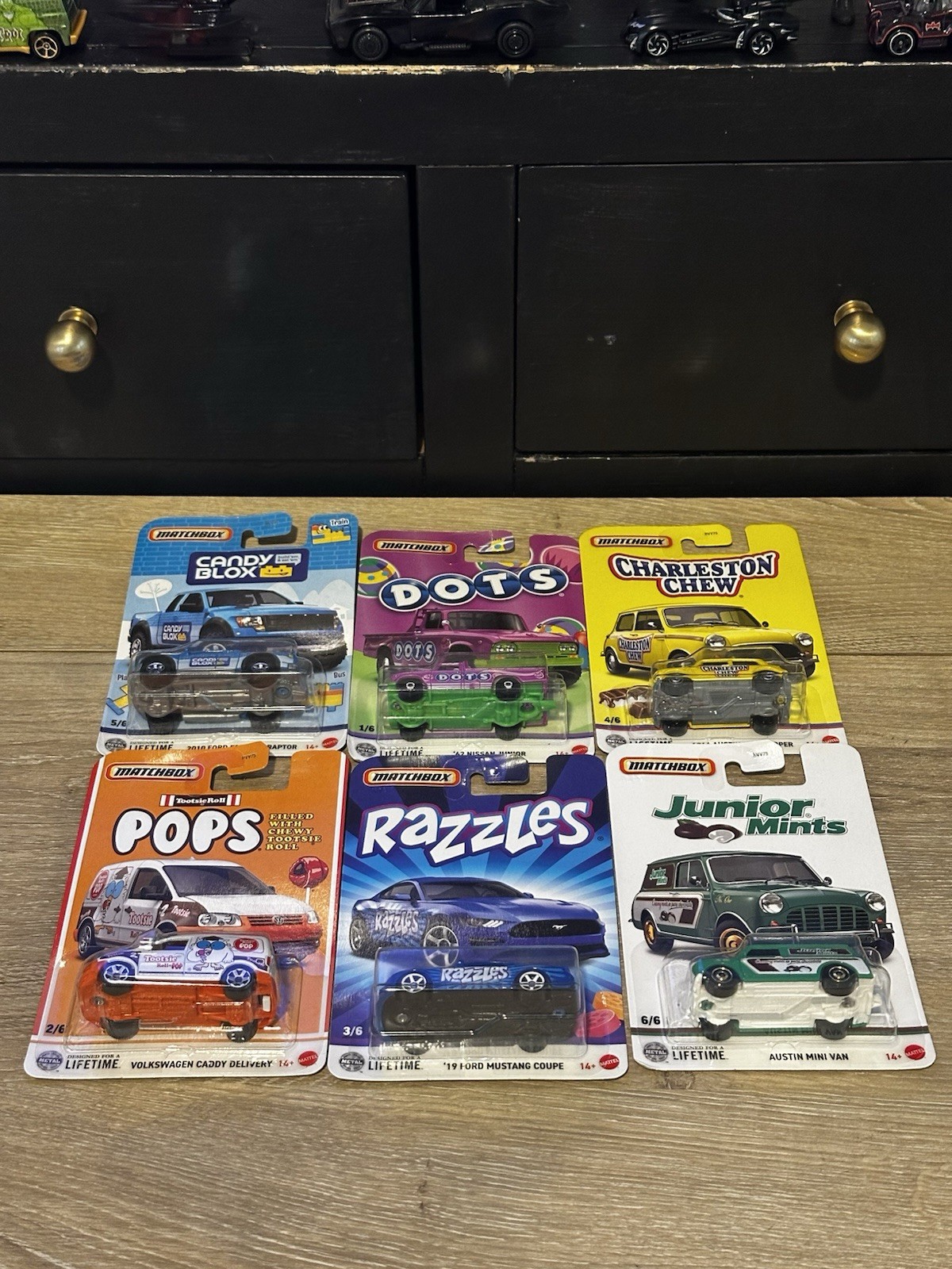 2025 Matchbox Candy Series Complete Set 1-6 Dots Razzles Junior Mints NEW