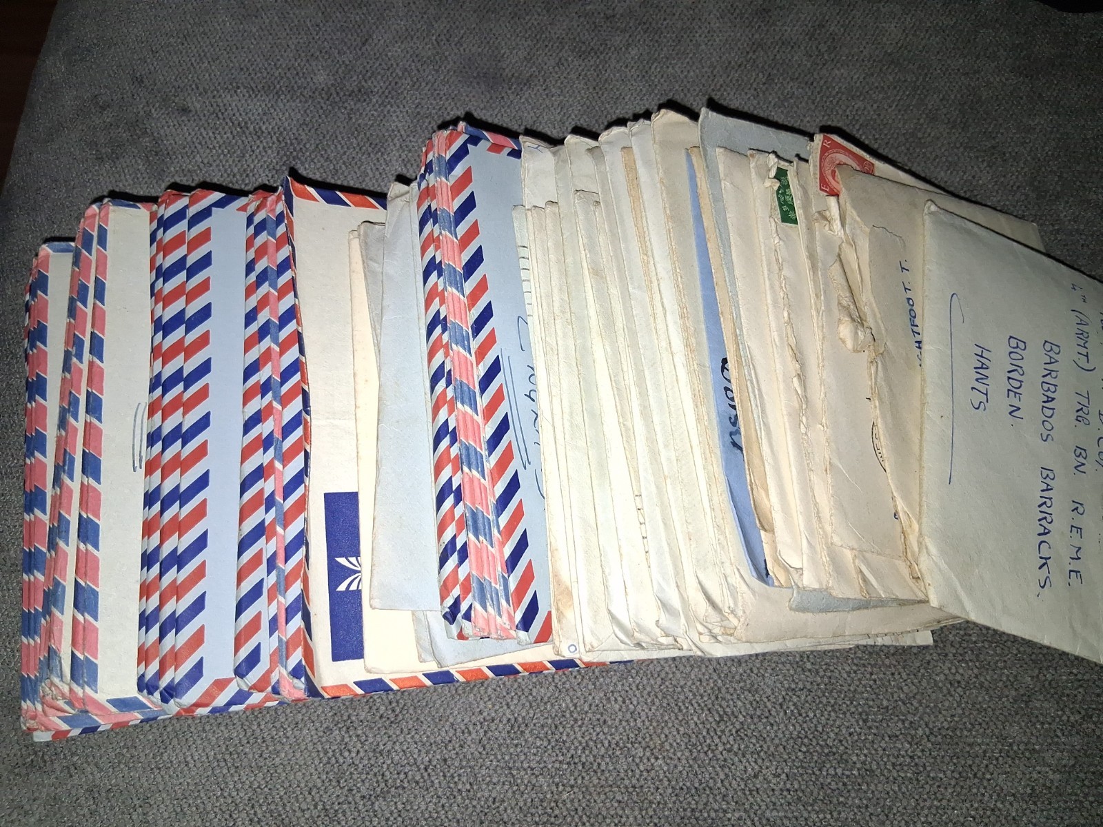 Joblot of Vintage 1950s Hand Written Love Letters. Army Barracks Military Wife Joblot of Vintage 1950s Hand Written Love Letters. Army Barracks Military Wife
