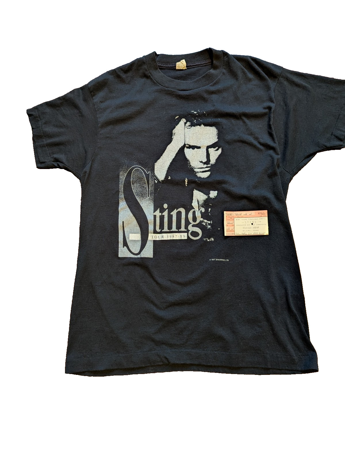 VTG 1988 STING Nothing Like the Sun Tour Shirt TICKET STUB Combo Single Owner VTG 1988 STING Nothing Like the Sun Tour Shirt TICKET STUB Combo Single Owner