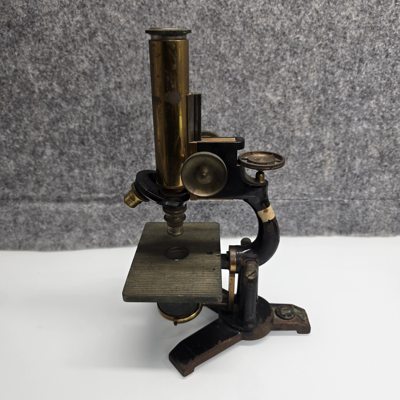 Antique Bausch & Lomb Brass Microscope c.1890-1905 USDA 41420-BAI