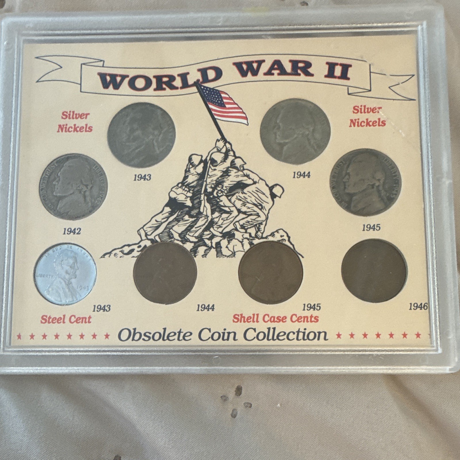 World War II Obsolete Coin Collection Silver Nickels Steel Cent 1942-1946