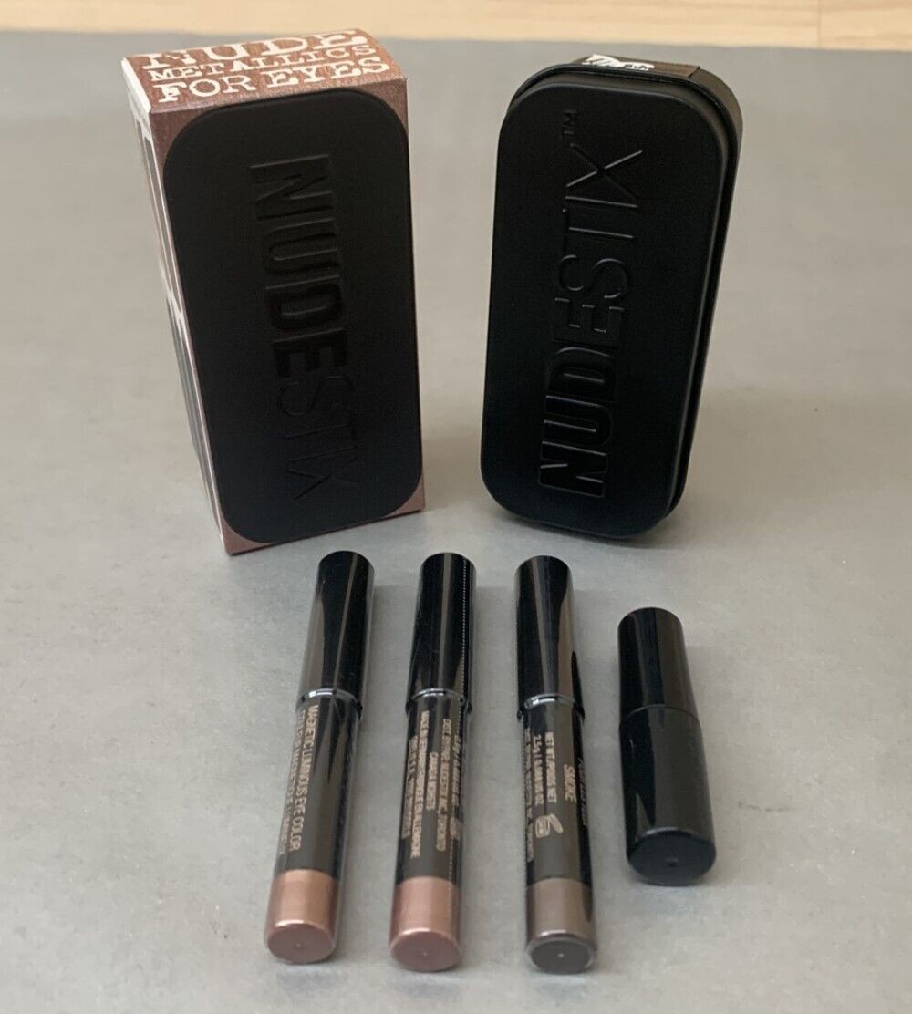 NudeStix Metallic 3pc Mini Eye Pencil Kit - Smoke / Nudity / Burnish (2.5g ea)