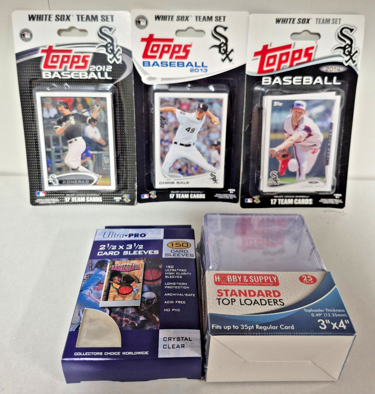 2012-2014 Topps Chicago White Sox Team Sets Sale Konerko 25 Toploaders 150 Sleev