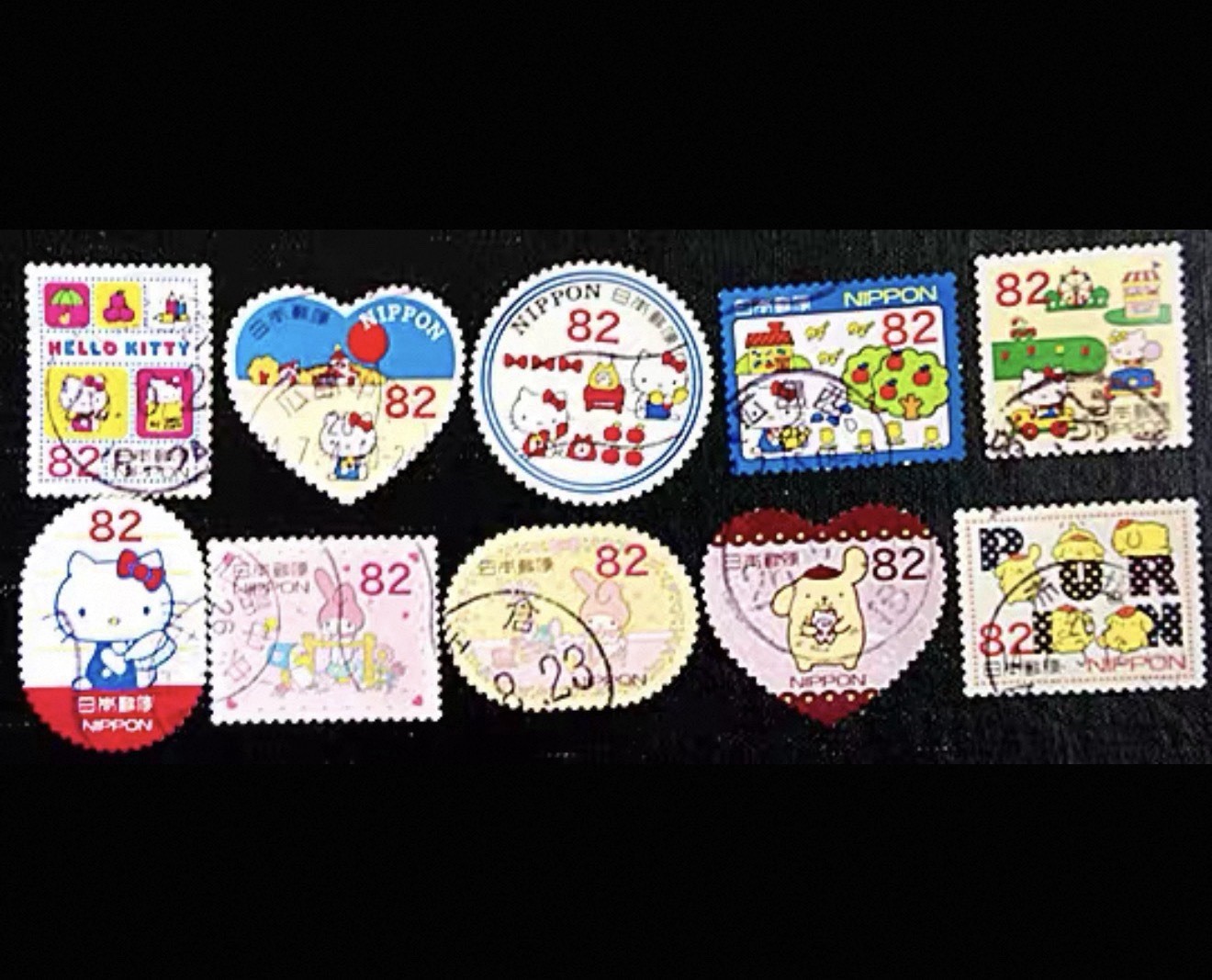 HDDM30 Stamp Japan 2014 Greetings Hello Kitty Sanrio Characters Used Set of 10 HDDM30 Stamp Japan 2014 Greetings Hello Kitty Sanrio Characters Used Set of 10
