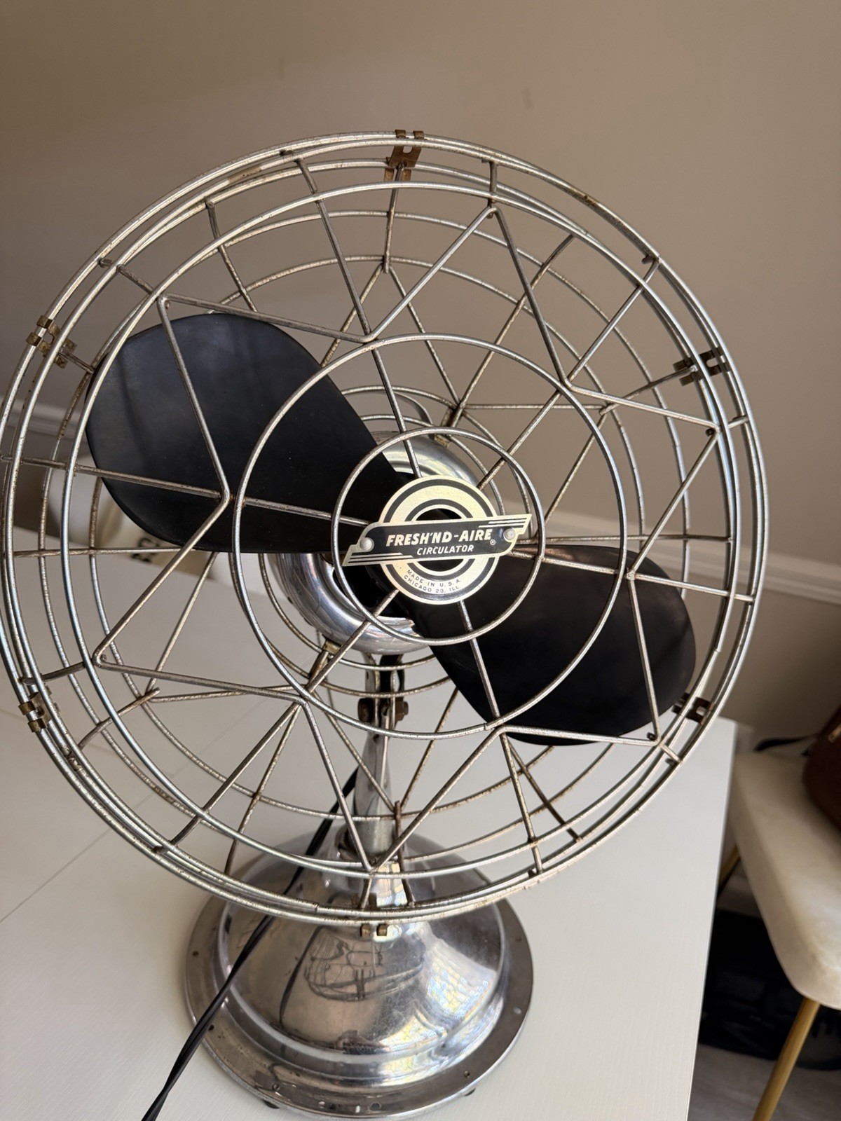 Vintage Fresh'nd-Aire Model 1400 Fan Circulator Antique Art Deco - WORKING Vintage Fresh'nd-Aire Model 1400 Fan Circulator Antique Art Deco - WORKING