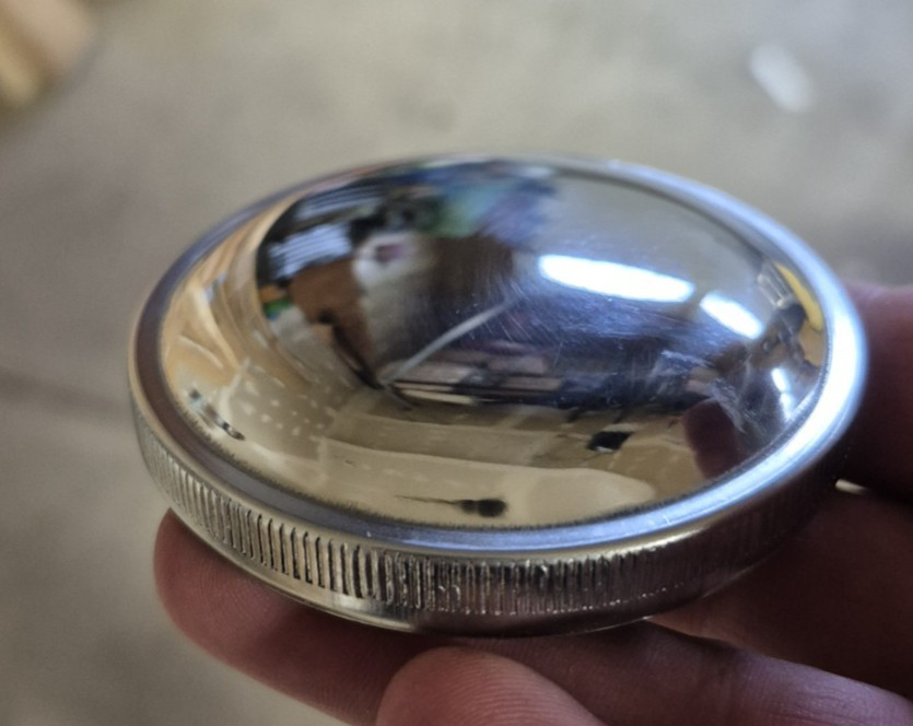 NOS Factory Chrome Motorcycle Gas Cap, Stock, OEM NOS Factory Chrome Motorcycle Gas Cap, Stock, OEM