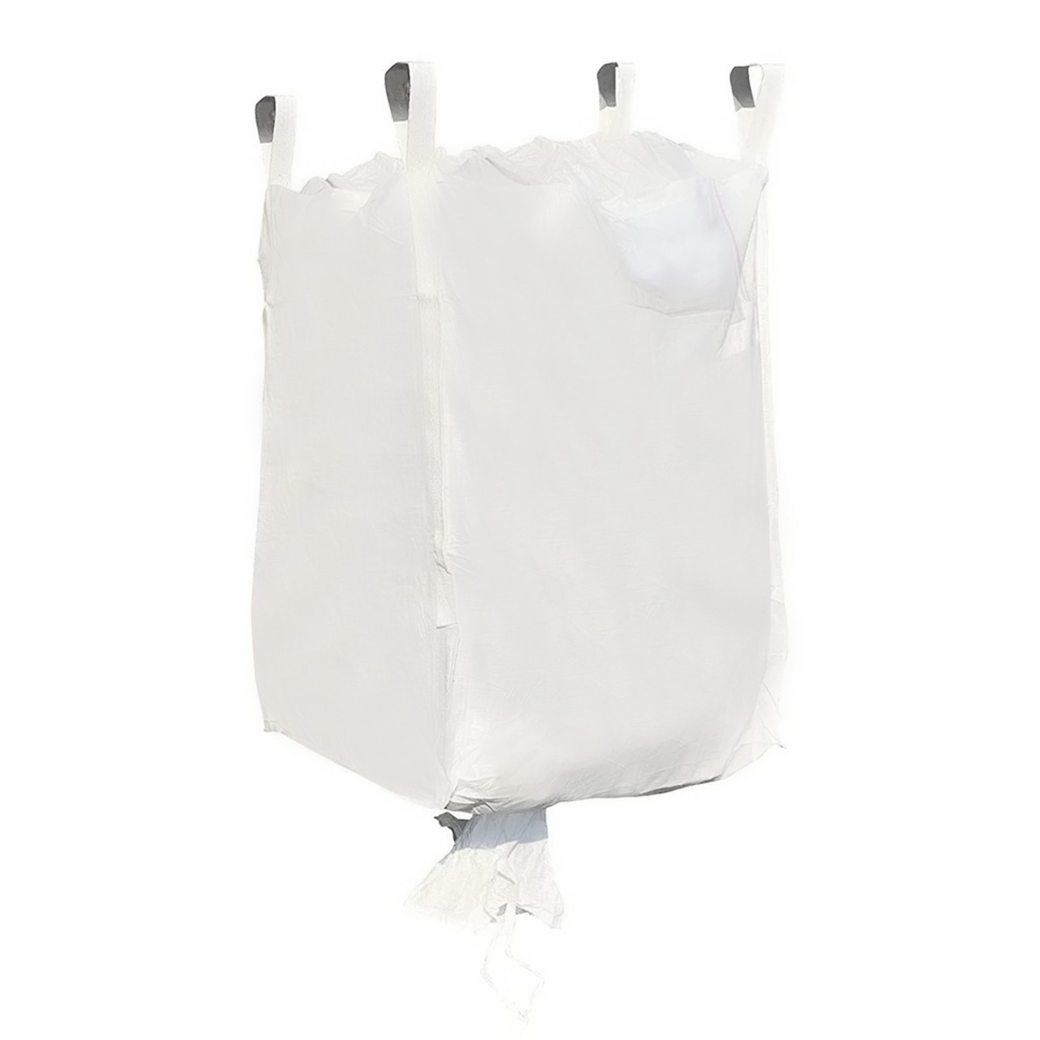 100 Qty Used FIBC Bulk Bag – Duffle Top, Spout Bottom – 2000 lb Cap, Food Grade