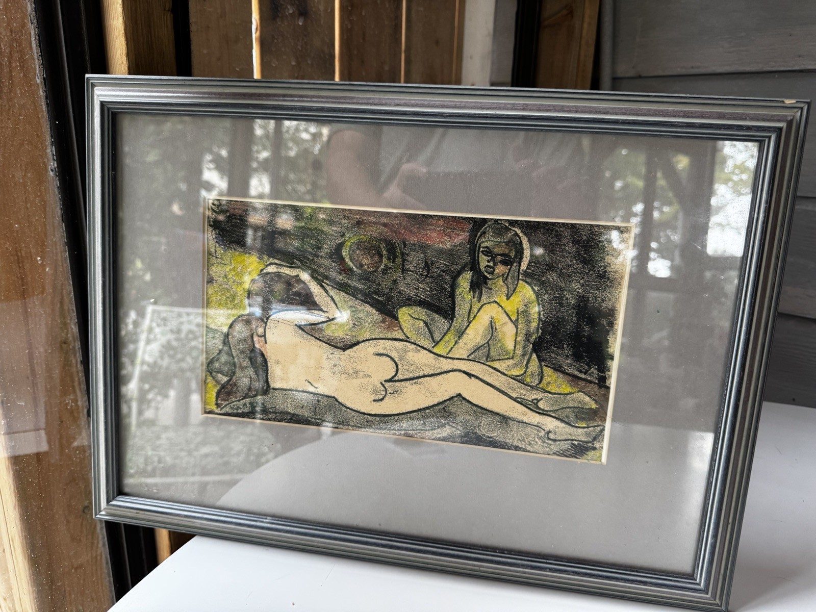 1983 Austrian Expressionist Art Original Work Unknown Artist To “Nina”