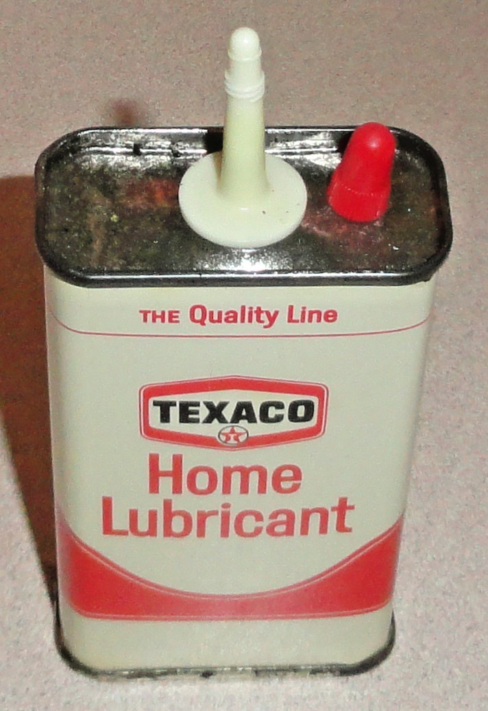 Vintage NOS 4 Oz TEXACO Canada Home Lubricant Household Oil Can  Handy Oiler Tin