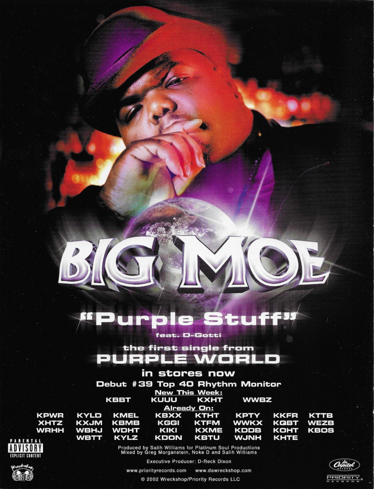 BIG MOE Rare Stuff 2002 PROMO TRADE AD Poster of Purple World C 8.5x11 MINT USA BIG MOE Rare Stuff 2002 PROMO TRADE AD Poster of Purple World C 8.5x11 MINT USA