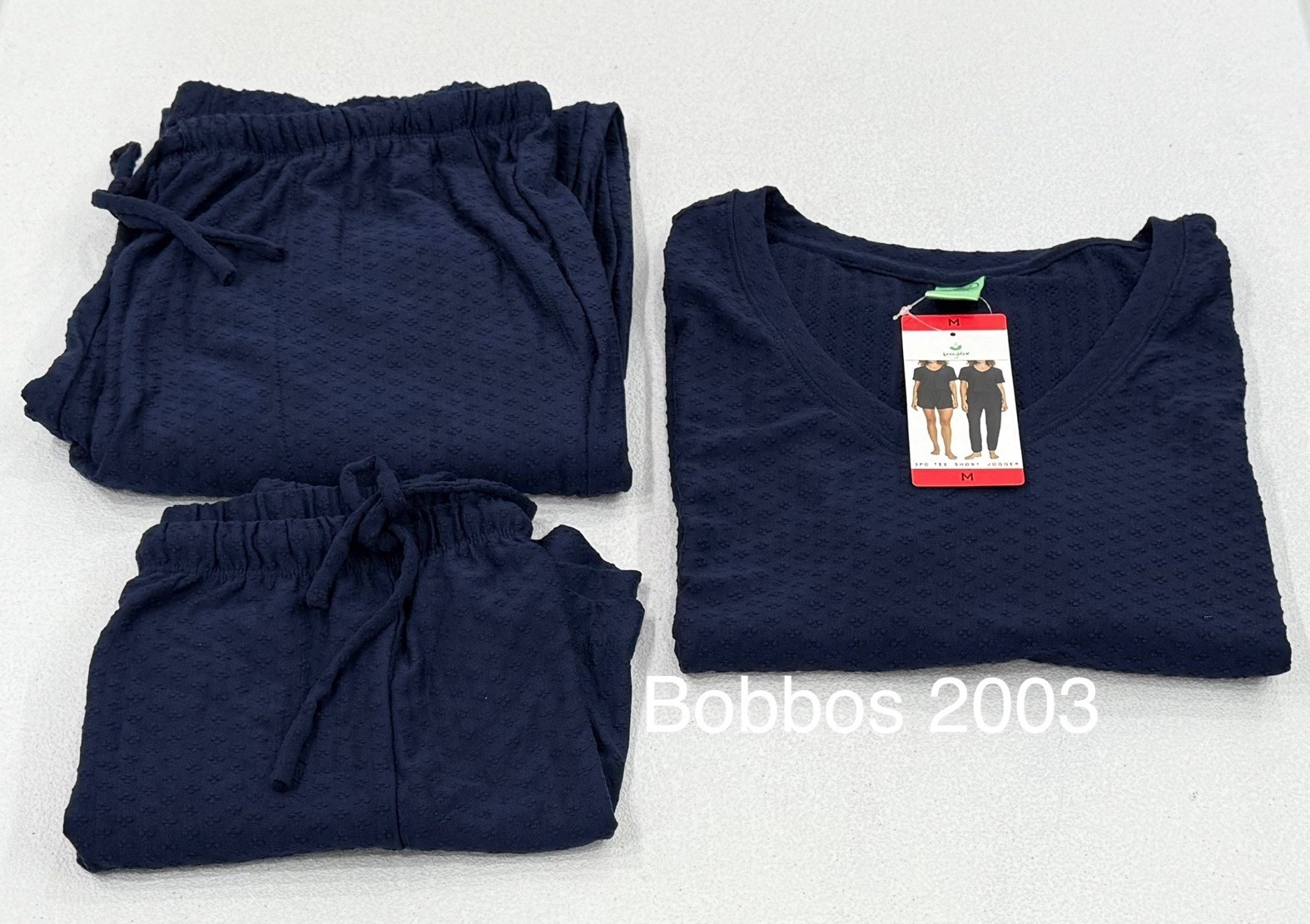 Honeydew Women\'s 3-Piece Tee, Short, Jogger Lounge Set, Navy, Size M Honeydew Women\'s 3-Piece Tee, Short, Jogger Lounge Set, Navy, Size M
