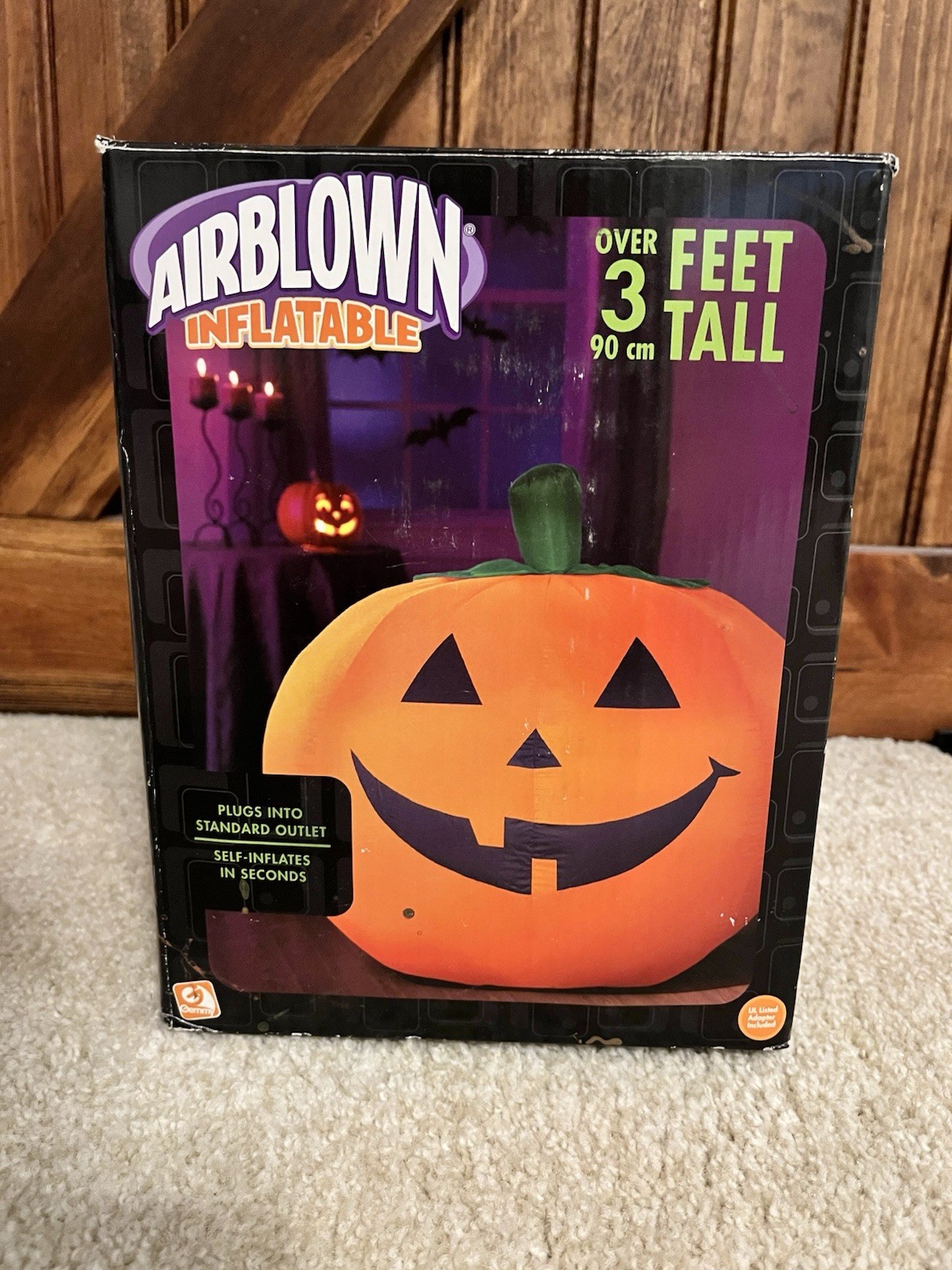 Gemmy Airblown Inflatable3  ft Pumpkin  Halloween Decor