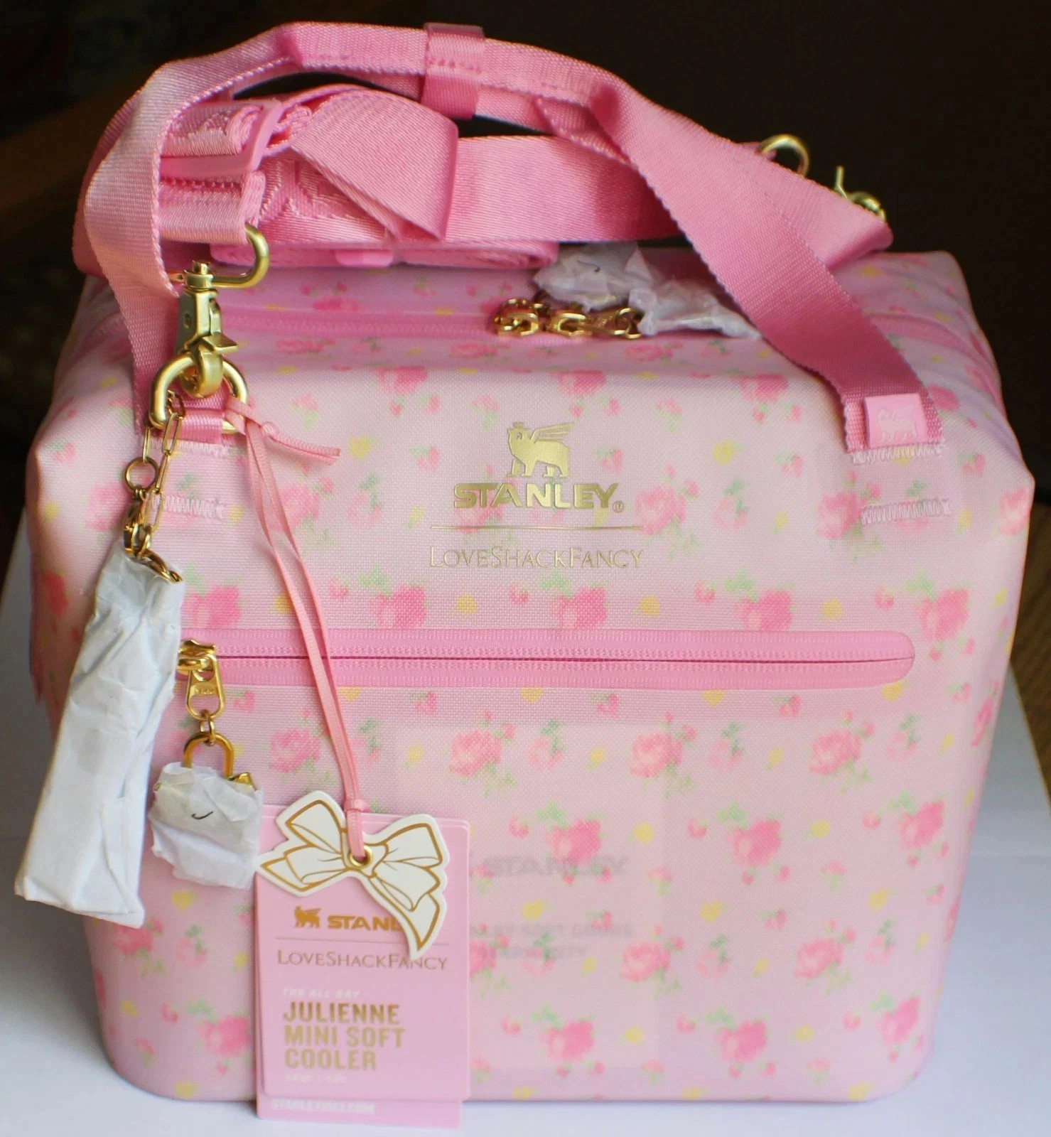 Stanley 1913 x LoveShackFancy All Day Julienne Mini Cooler 10 Can 7.4 QT Pink