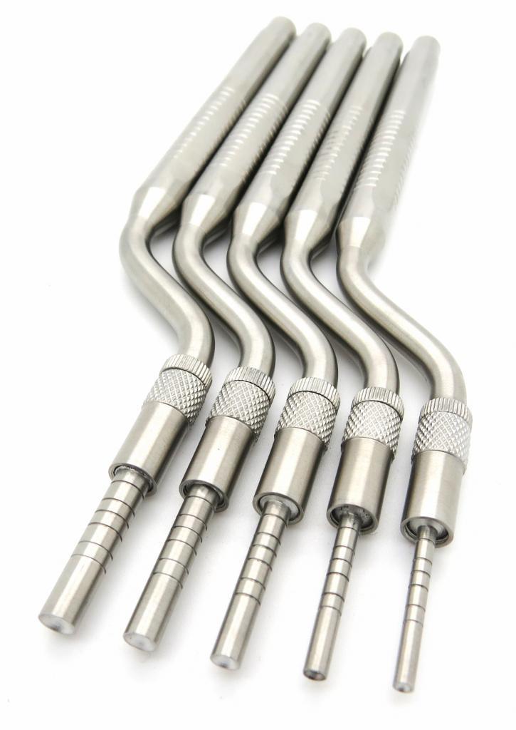 5 Pcs Set Osteotomes Kit Concave Tip Dental Implants Surgical New Instruments