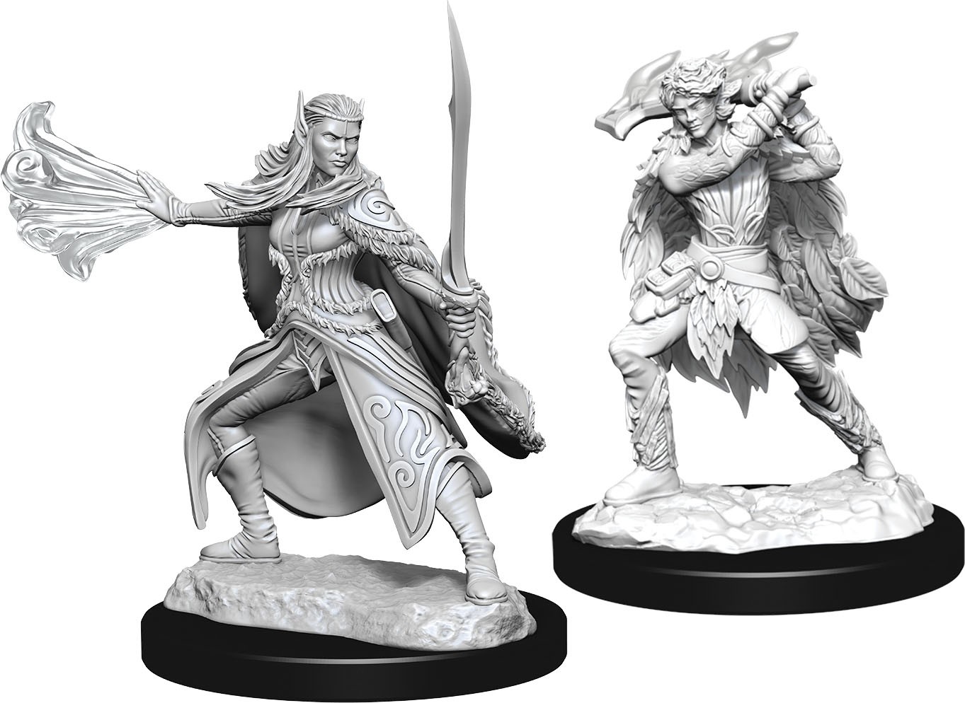 Dungeons & Dragons Unpainted Miniatures: W15 Winter Eladrin  & Spring Eladrin