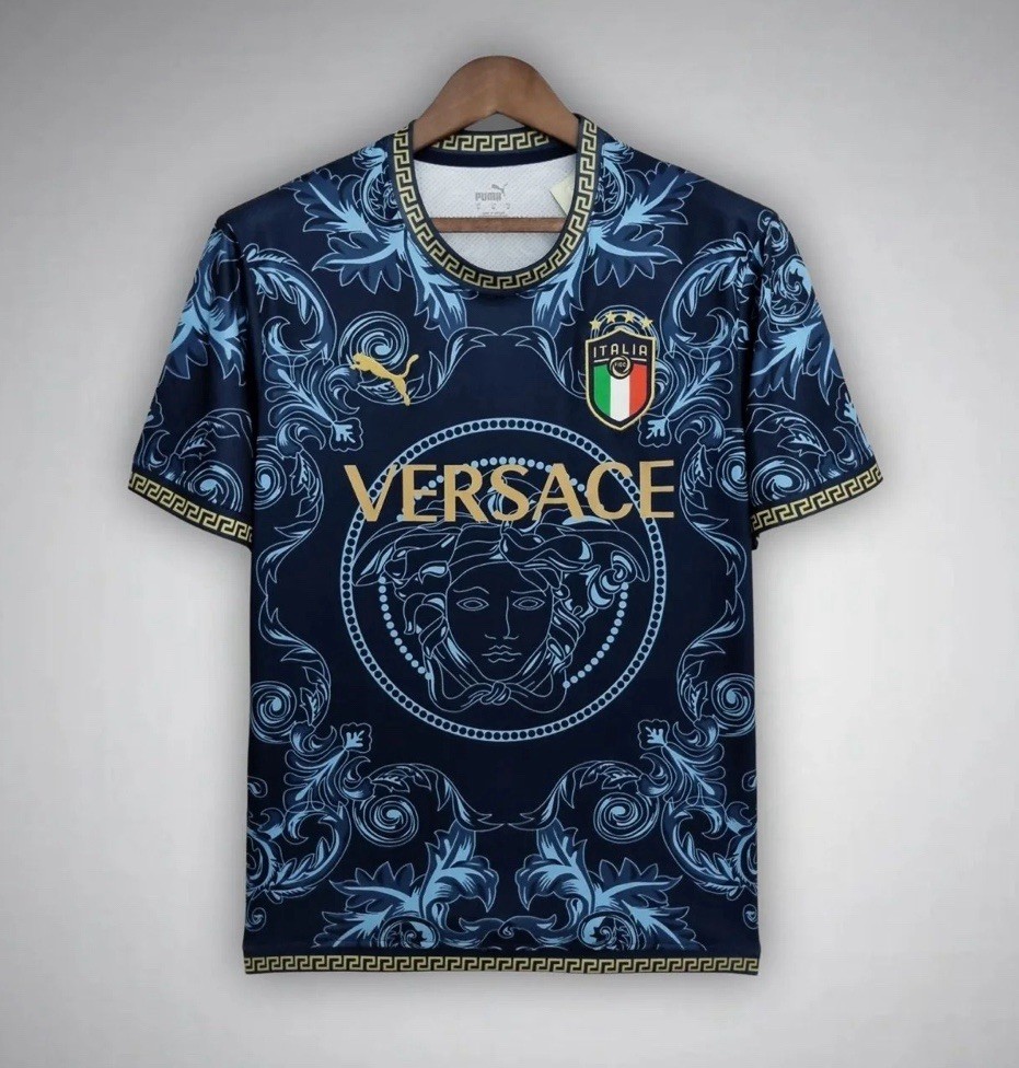 Italy Versace Blue special Football Shirt 2025/2026