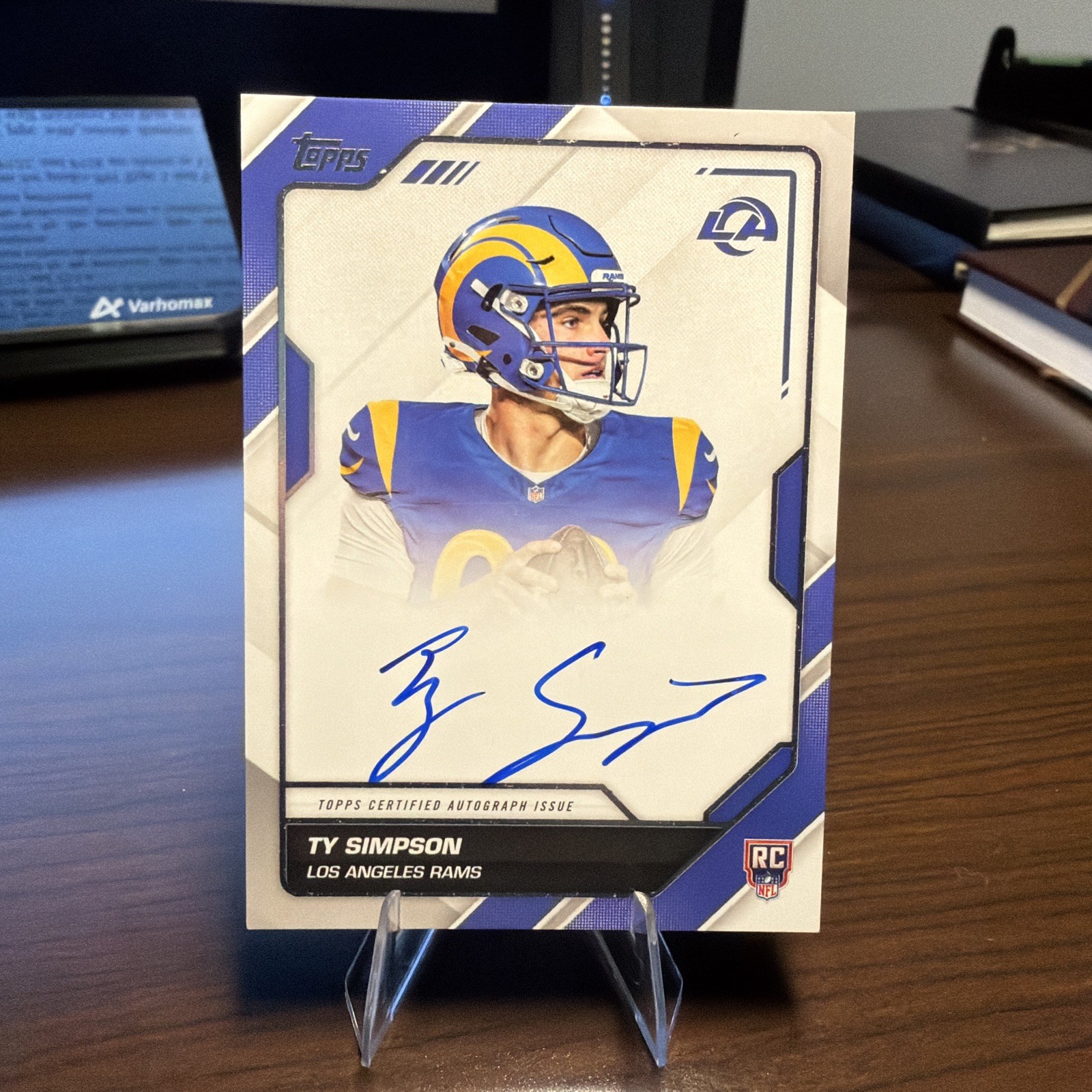 Topps 2026 Flagship Football First Signatures Ty Simpson RC Auto FFS-TS Rams SP Topps 2026 Flagship Football First Signatures Ty Simpson RC Auto FFS-TS Rams SP