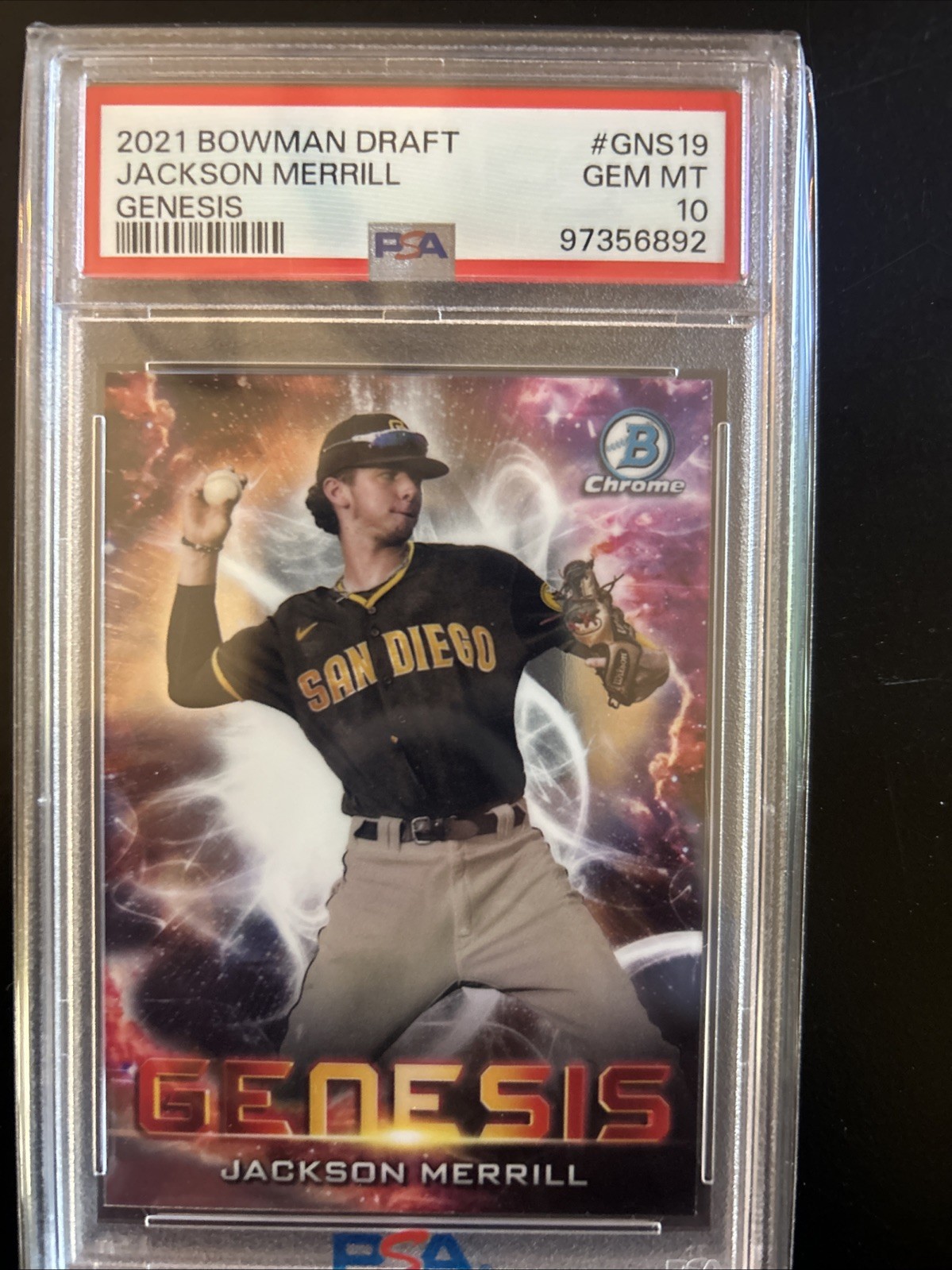 2021 Bowman Draft - Genesis Jackson Merrill #GNS-19 (RC) PSA 10 Gem Mint 2021 Bowman Draft - Genesis Jackson Merrill #GNS-19 (RC) PSA 10 Gem Mint
