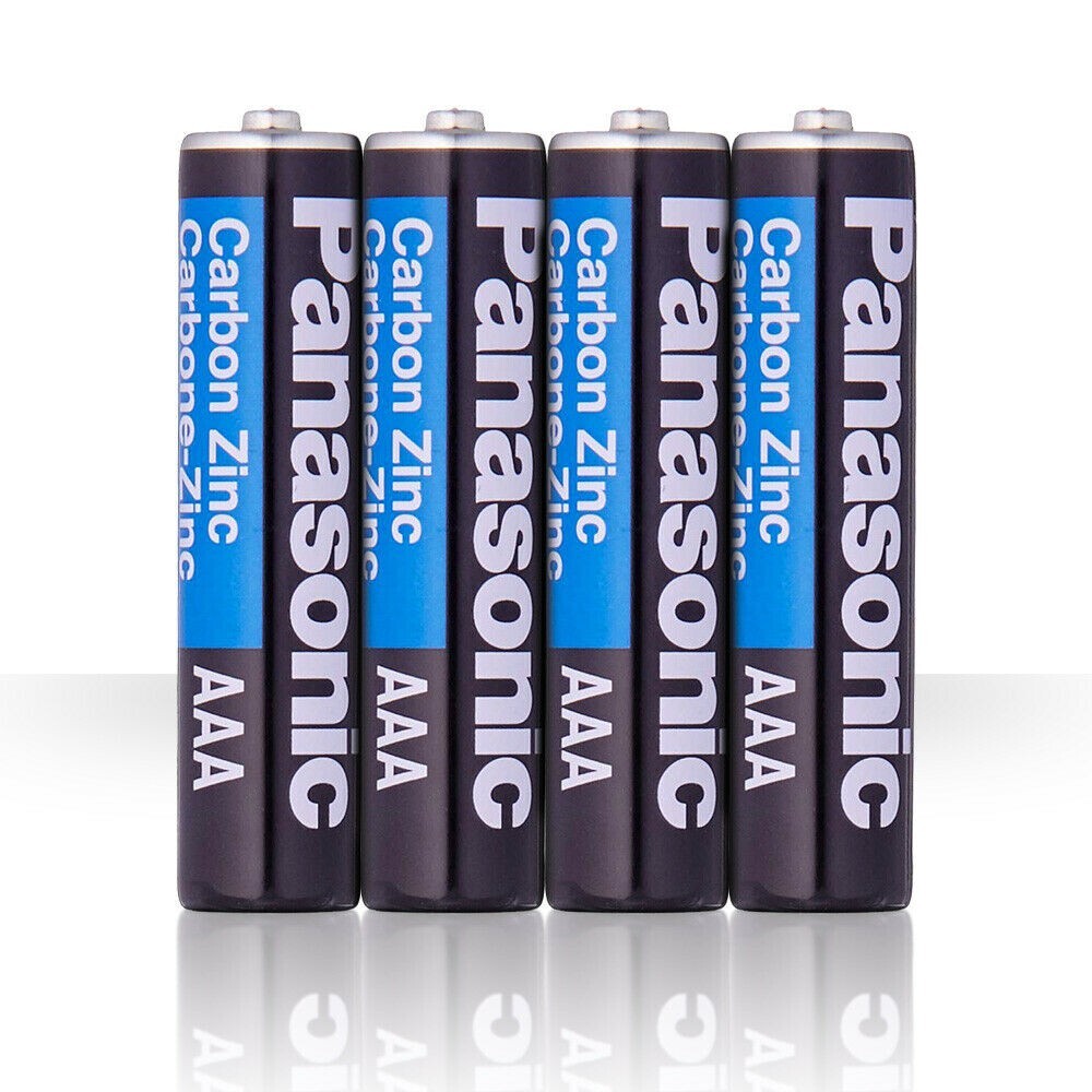 4 PCS Panasonic AAA Batteries - Carbon Zinc Super Heavy Duty Power