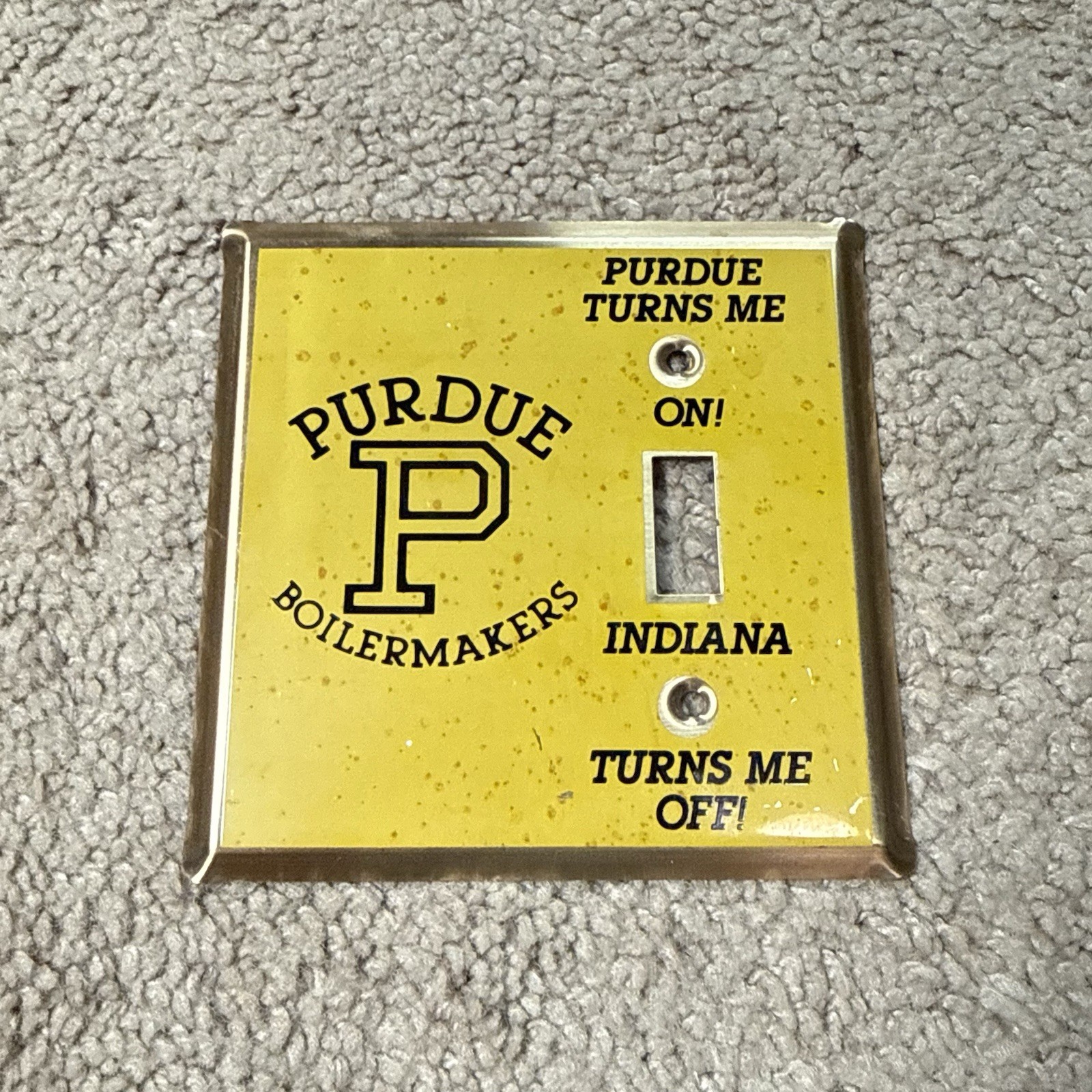 Vintage Purdue Boilermakers Light Switch Plate Purdue Turns Me On Indiana Metal