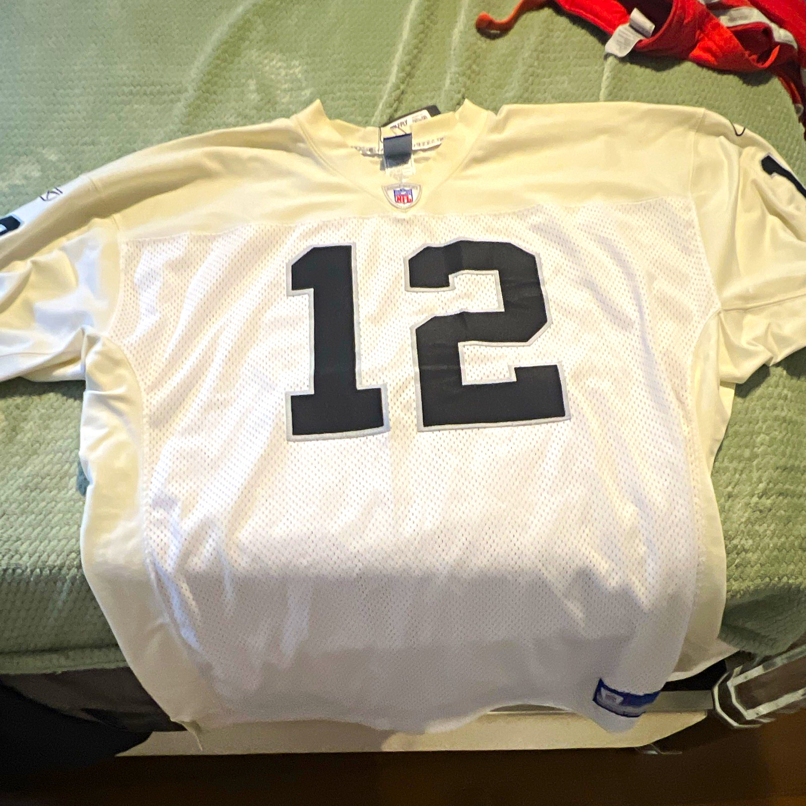 Authentic Rich Gannon 12 Oakland Raiders NFL Jersey Reebok Helmet Tag Size 52