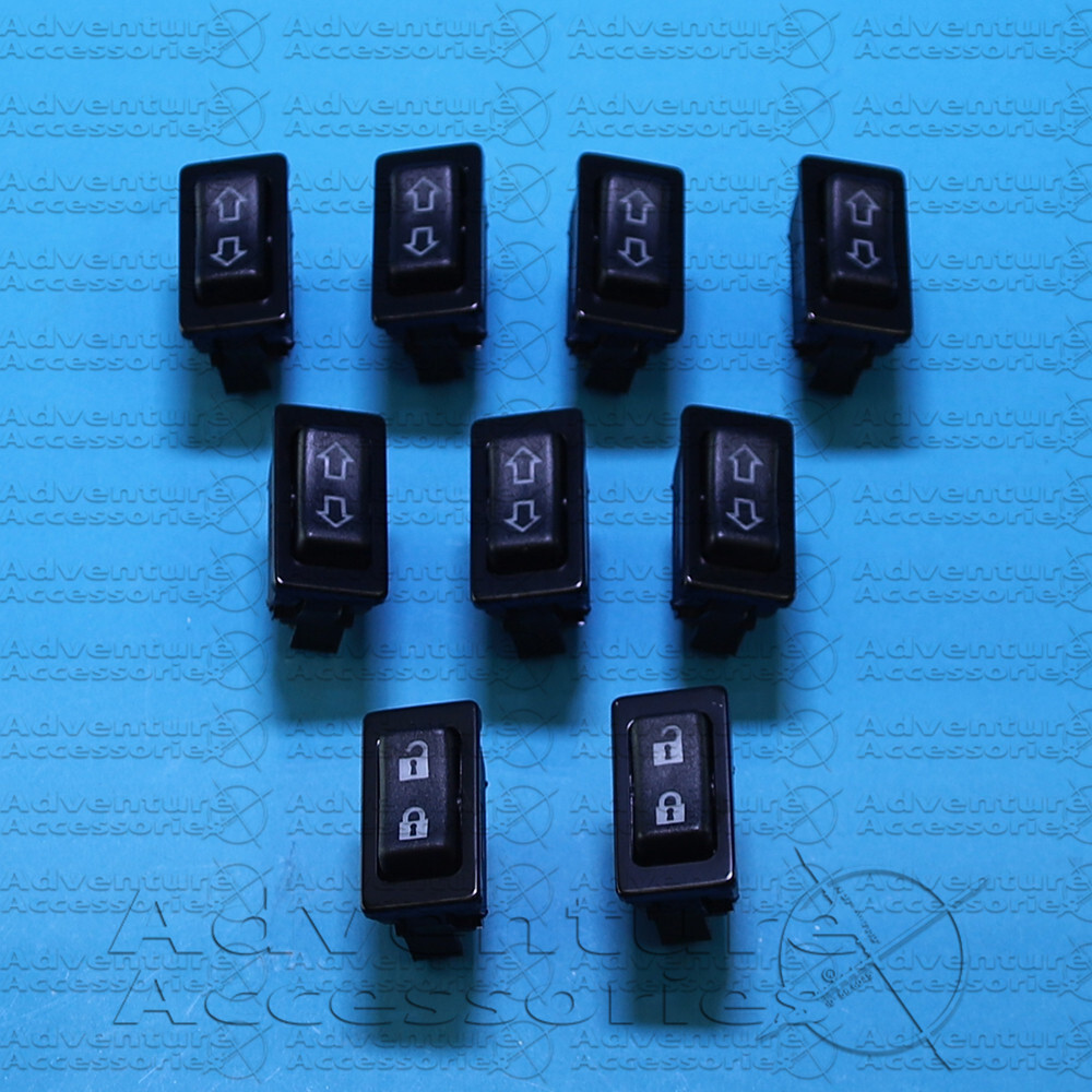HUMMER H1 9 SWITCH LED POWER WINDOW & DOOR LOCK SWITCH SET ('92-'03) 6004185-KIT