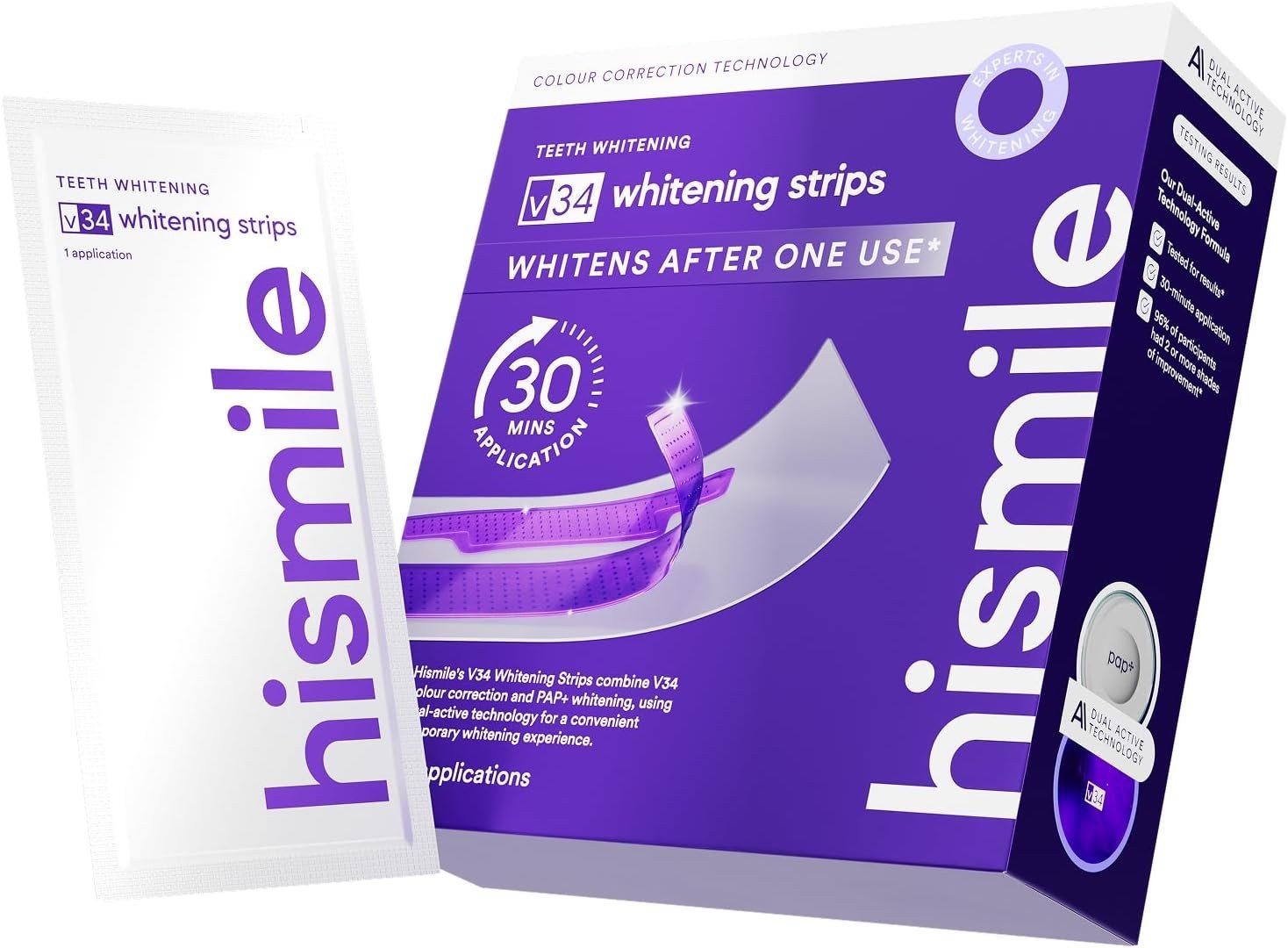 Hismile V34 Teeth Whitening Strips 14pk Teeth Whitening Strips, Purple Tooth Wh Hismile V34 Teeth Whitening Strips 14pk Teeth Whitening Strips, Purple Tooth Wh