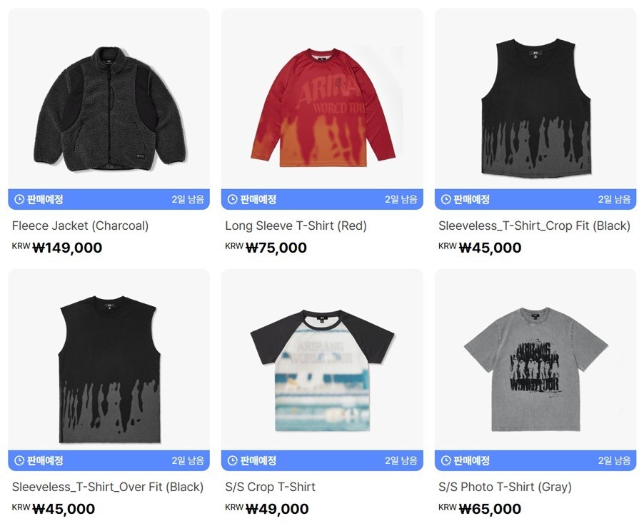 [Presale] BTS WORLD TOUR \'ARIRANG\' 2nd Drop OFFICIAL MERCH.
