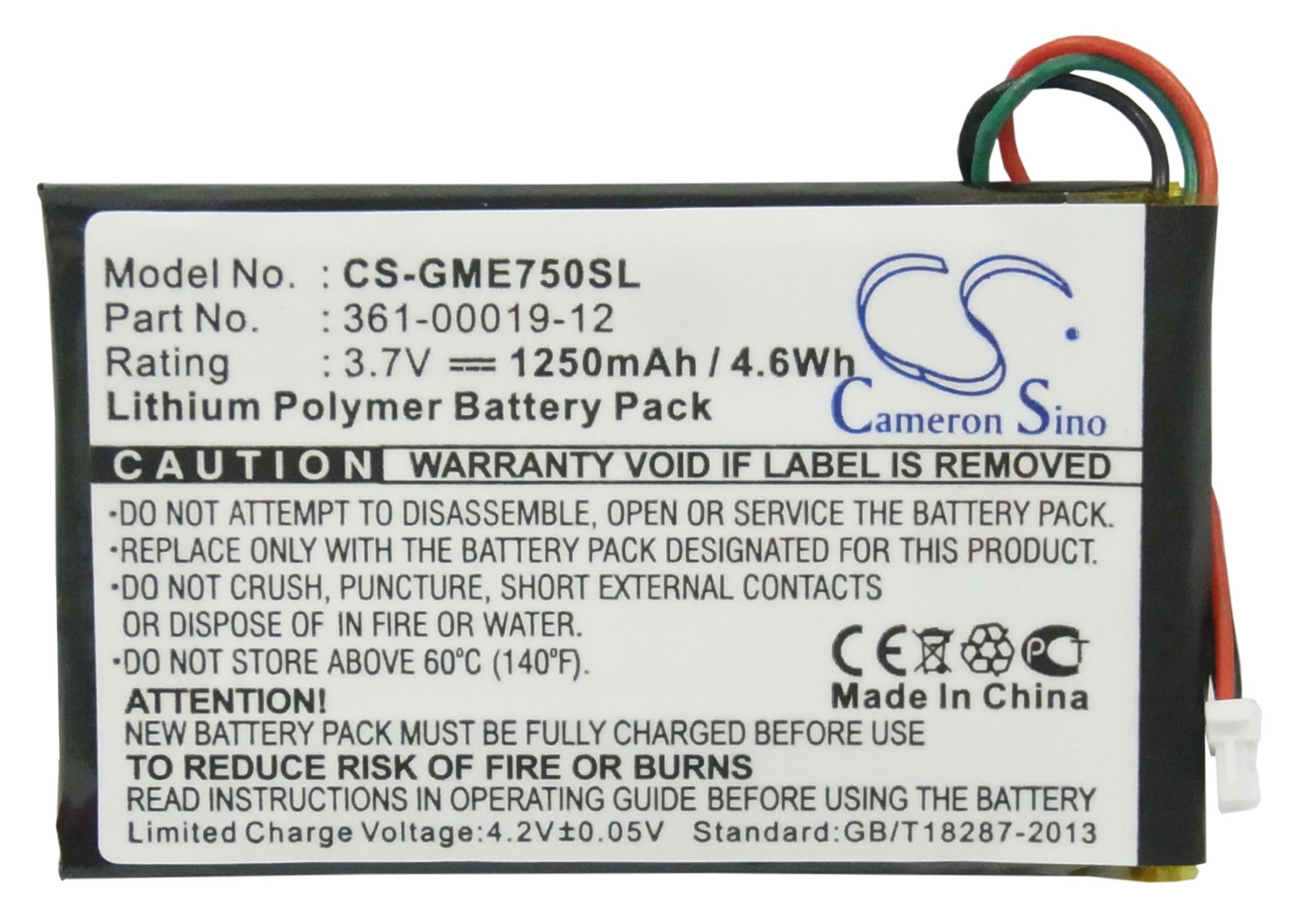 New 1250mAh Battery For Garmin Edge 605,Edge 705 P/N:361-00019-12
